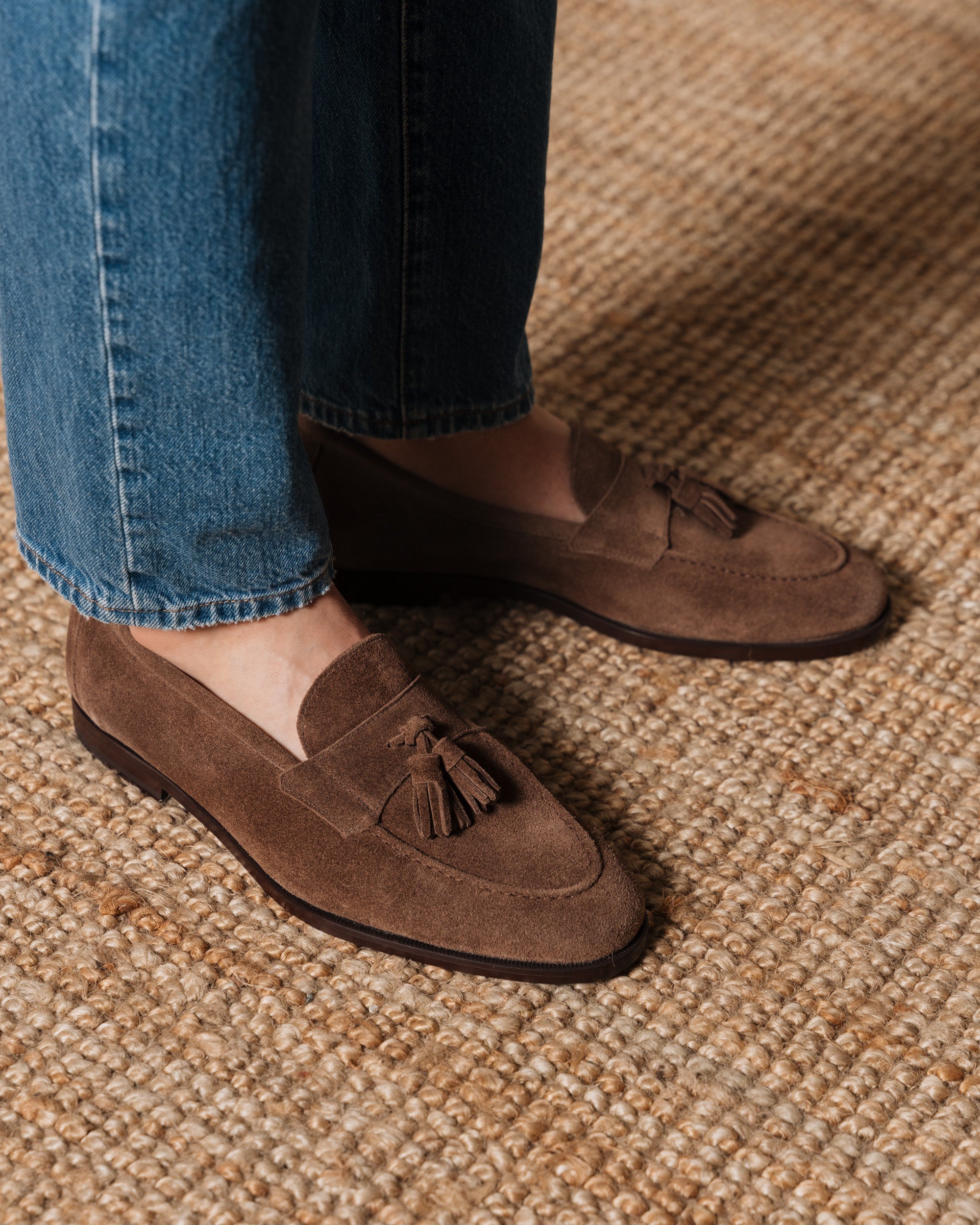 Vellano Straccadent Bark Brown Suede Loafers