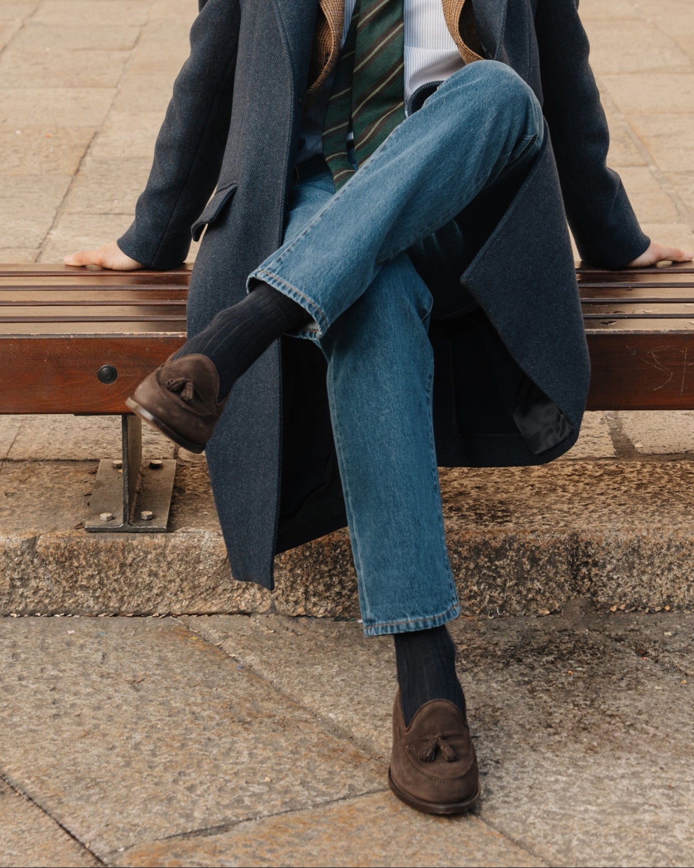 Vellano Halverton Dark Brown Suede Tassel Loafers