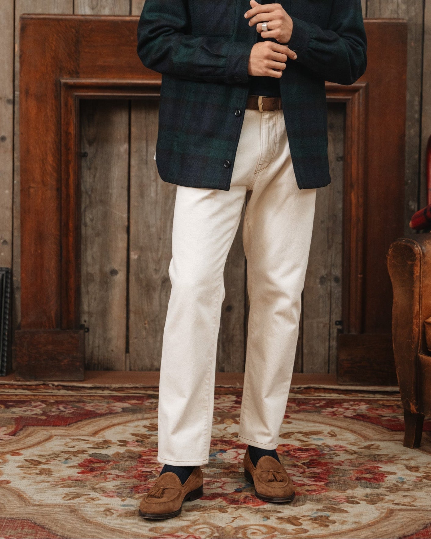 Vellano Halverton Tobacco Brown Suede Tassel Loafers