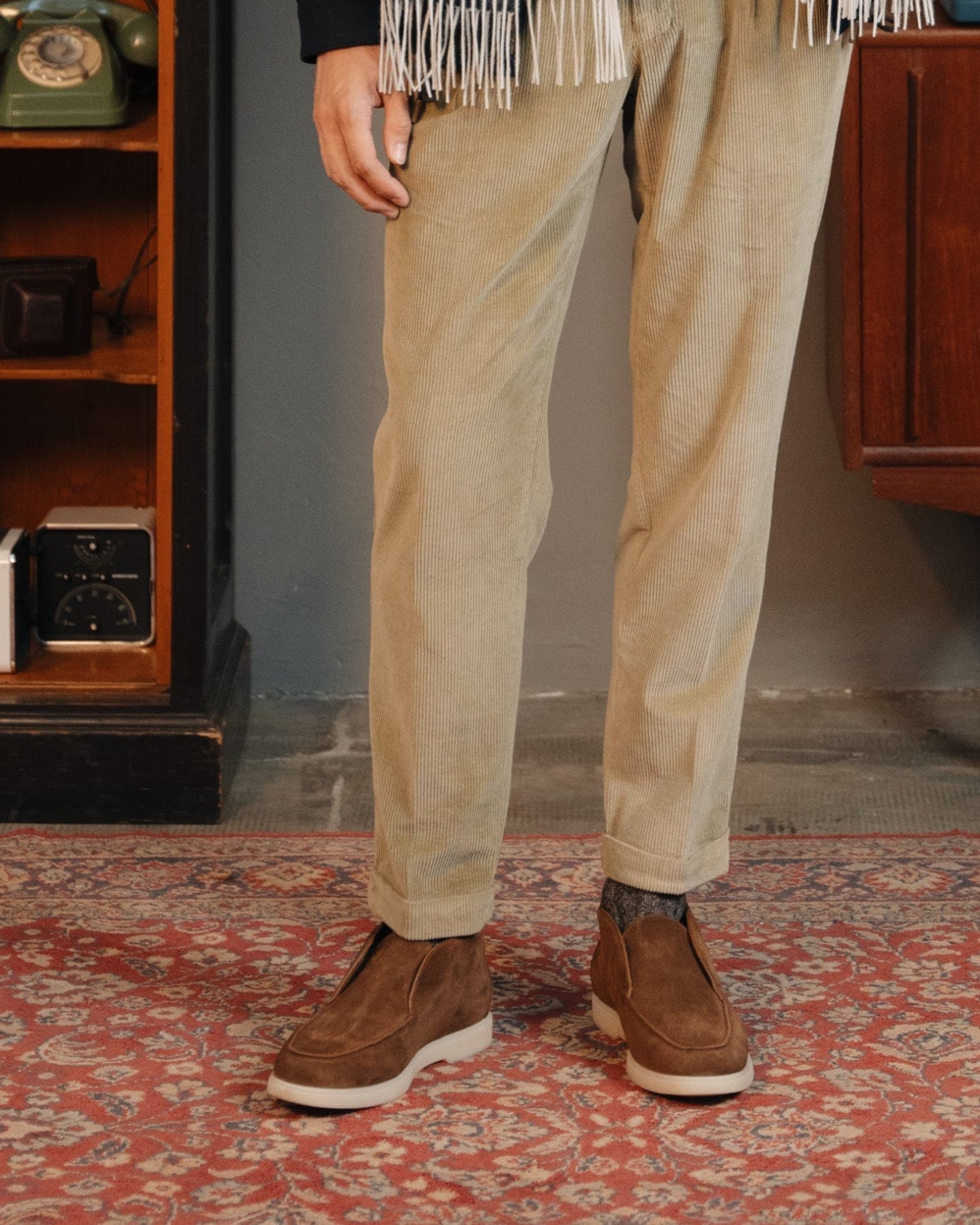 Vellano Brown Suede Loafers