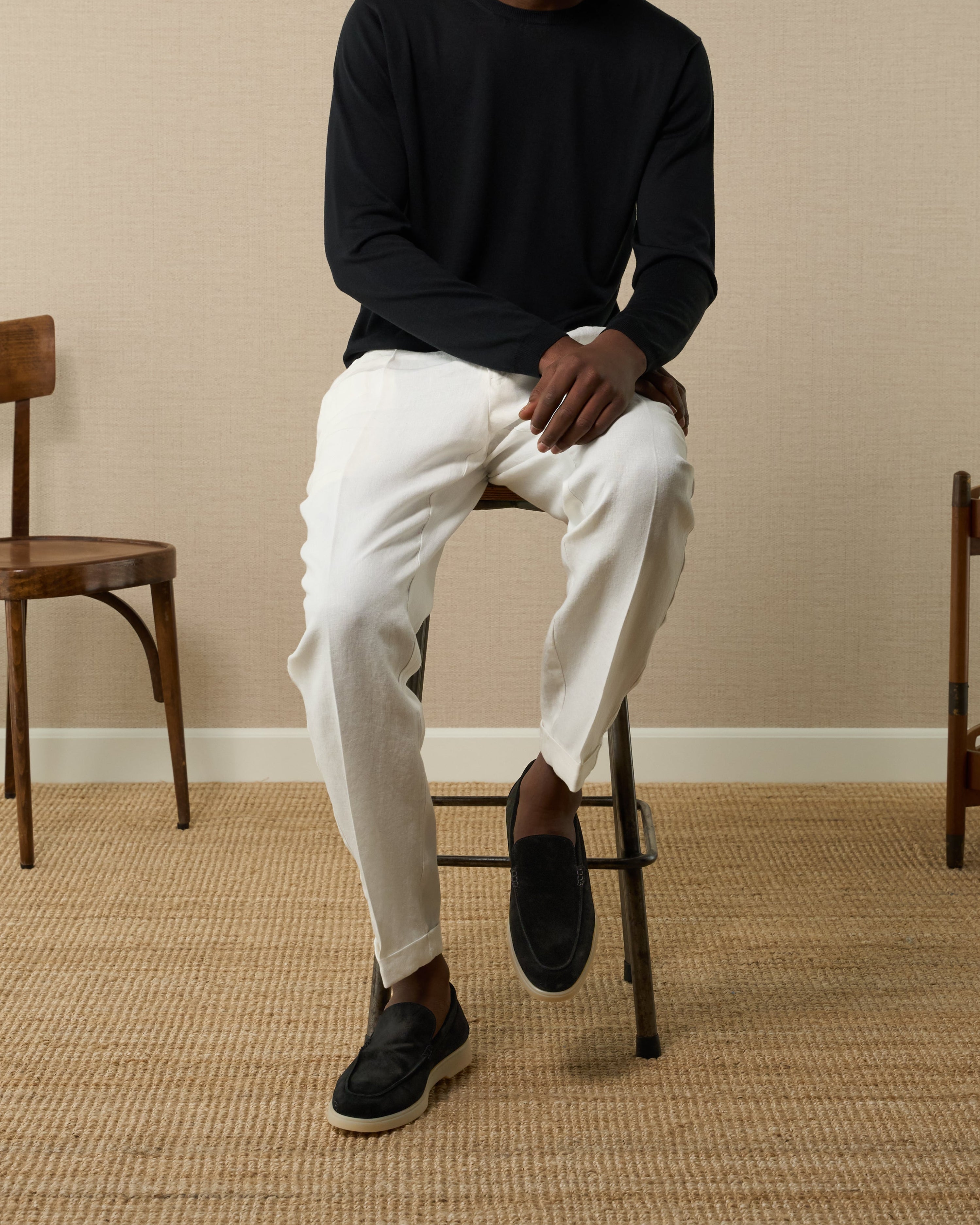 Vellano Calbridge Suede Loafers in Black