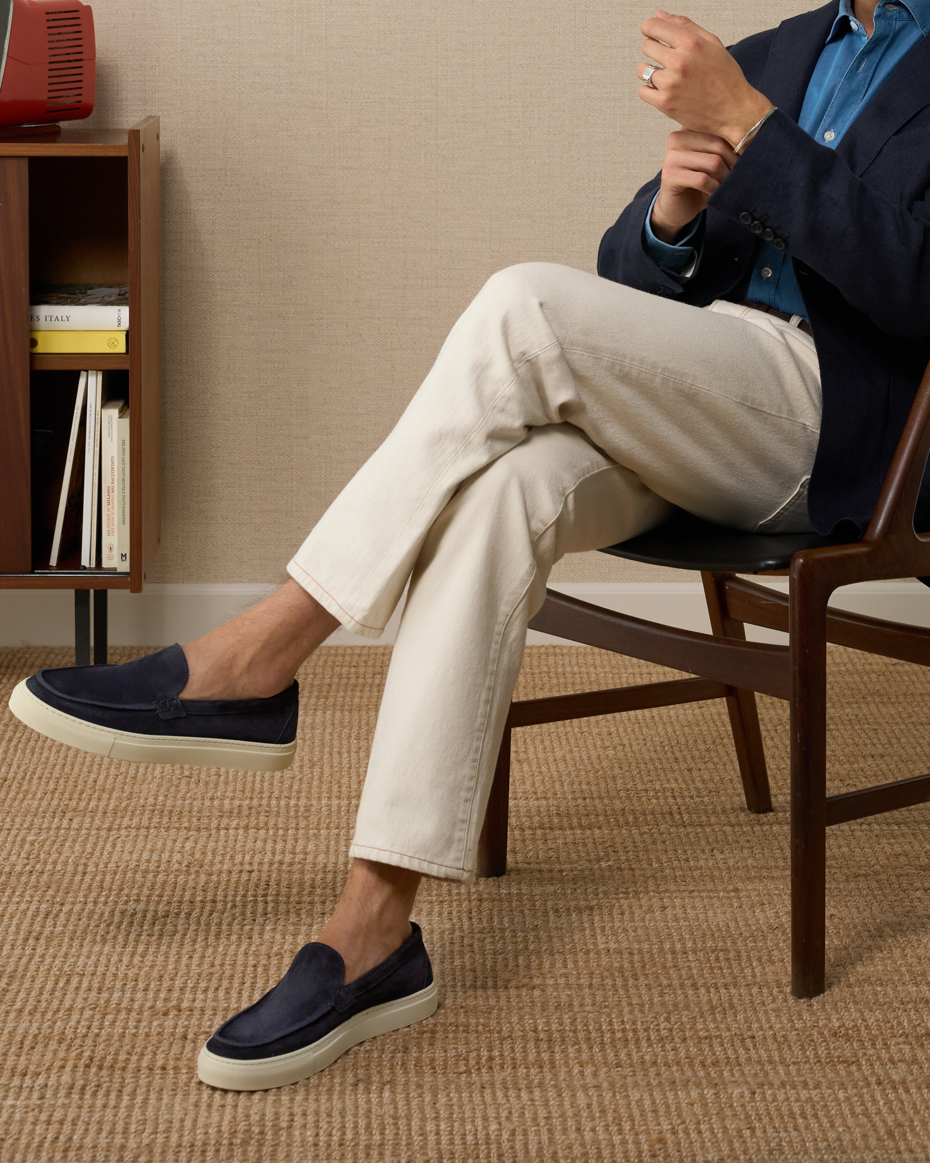 Vellano Branlow Suede Loafers in Blue