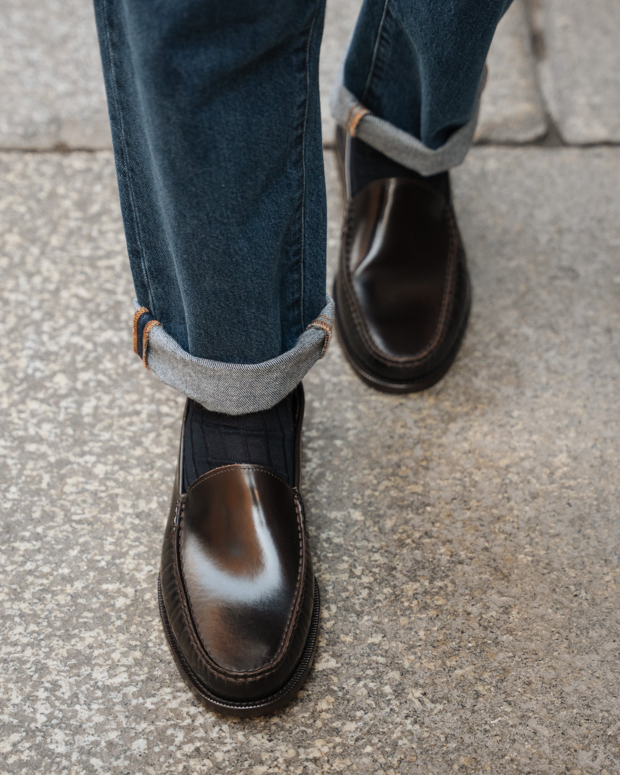 Vellano Harrowmere Abraded Leather Penny Loafers