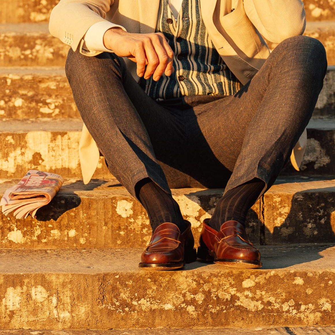 Vellano Eldwyne Dark Brown Cordovan Loafers