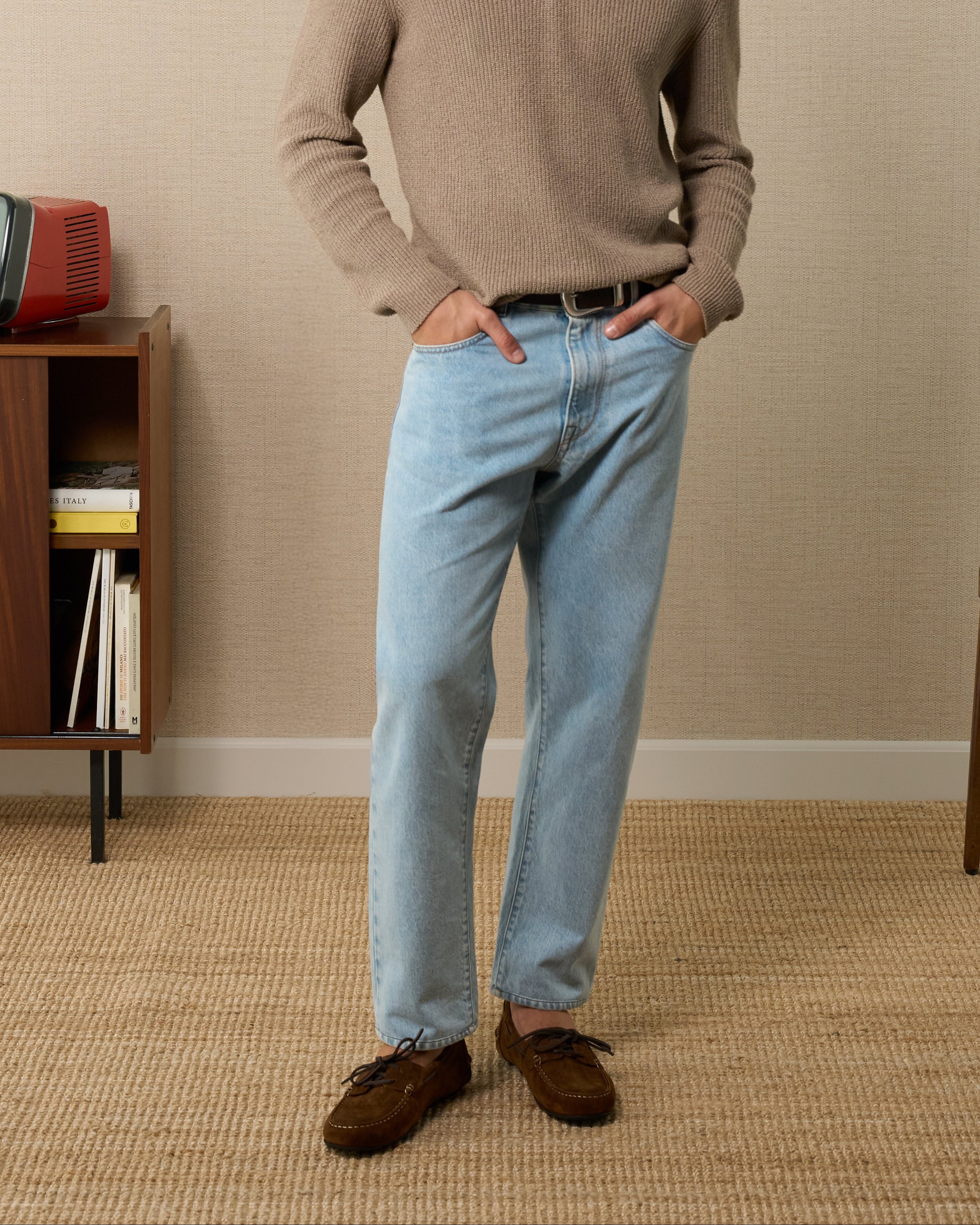 Vellano Branlow Suede Moccasins in Tobacco Brown