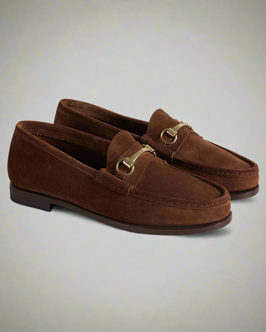 Vellano Milano Brown Suede Loafers