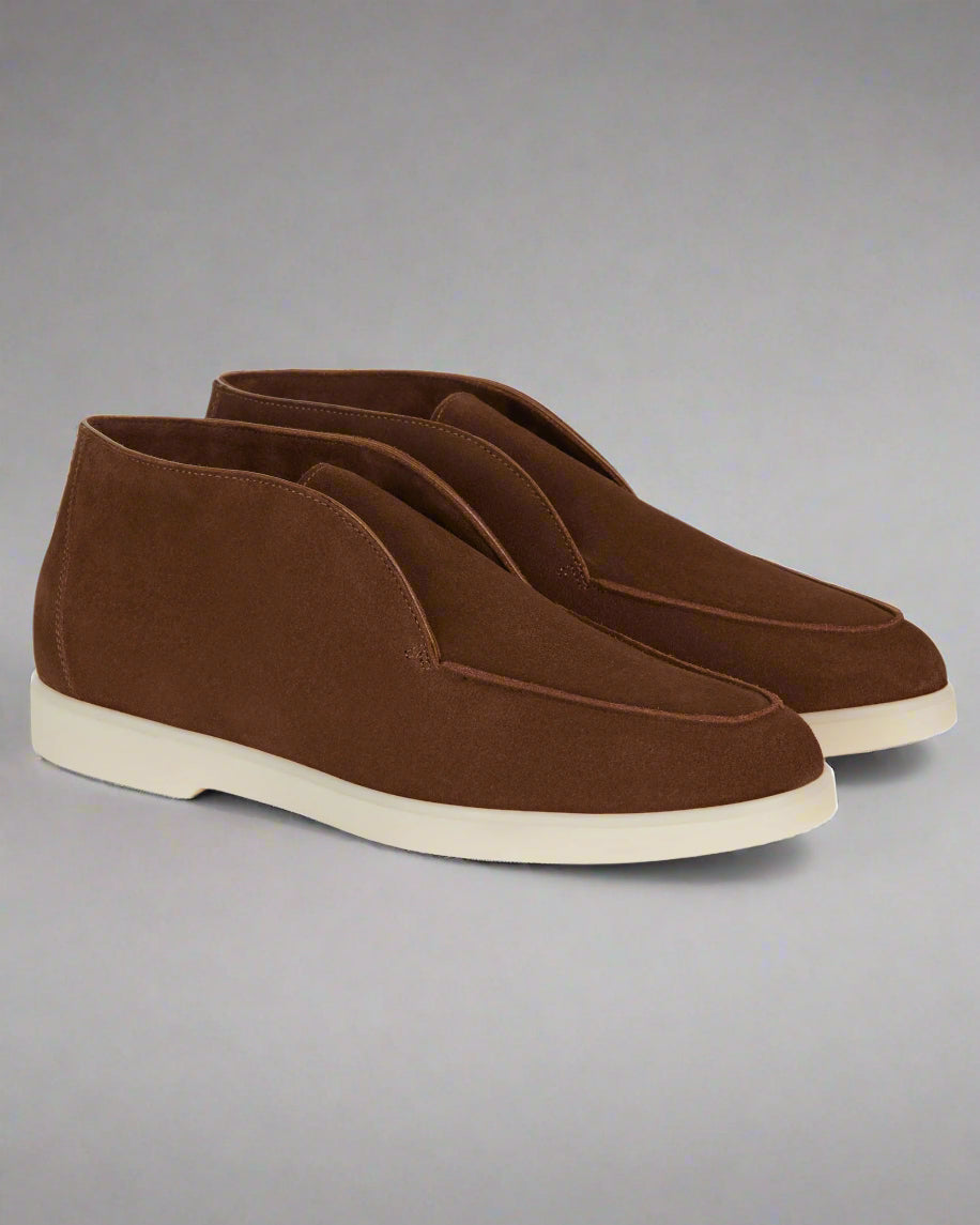 Vellano Brown Suede Loafers
