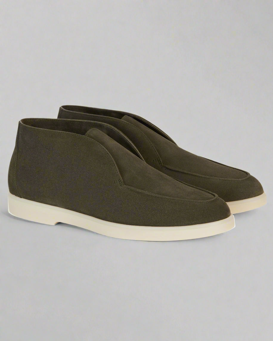 Vellano Bramleigh Green Suede Loafers