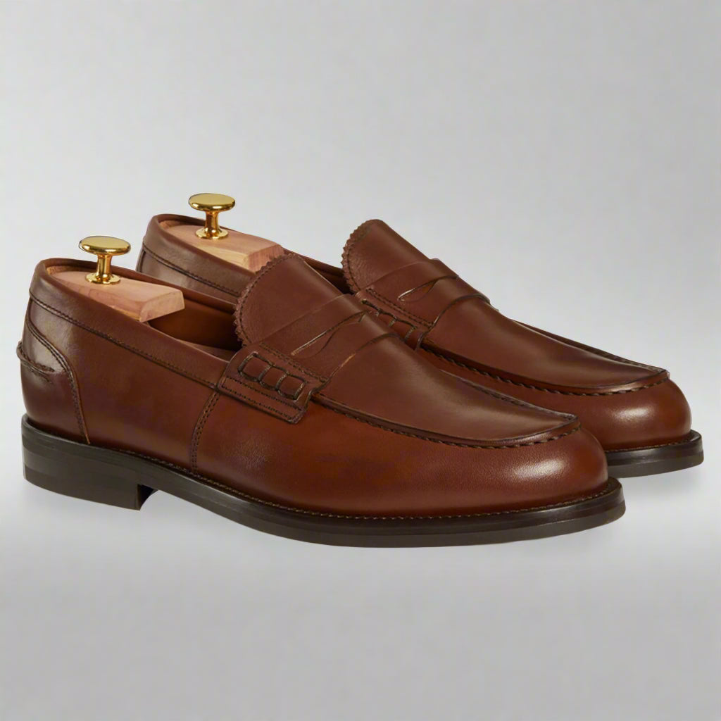 Vellano Harrowmere Heritage Penny Loafers Brown