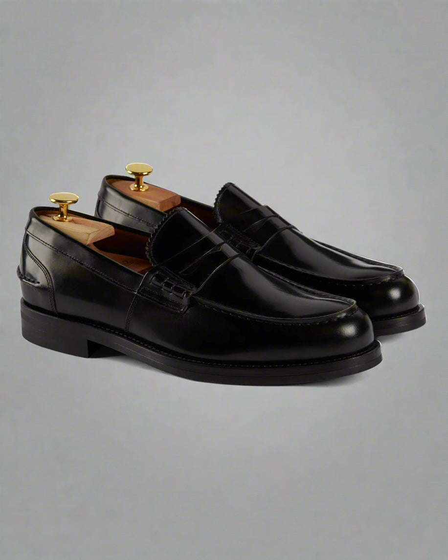 Vellano Harrowmere Heritage Black Penny Loafers