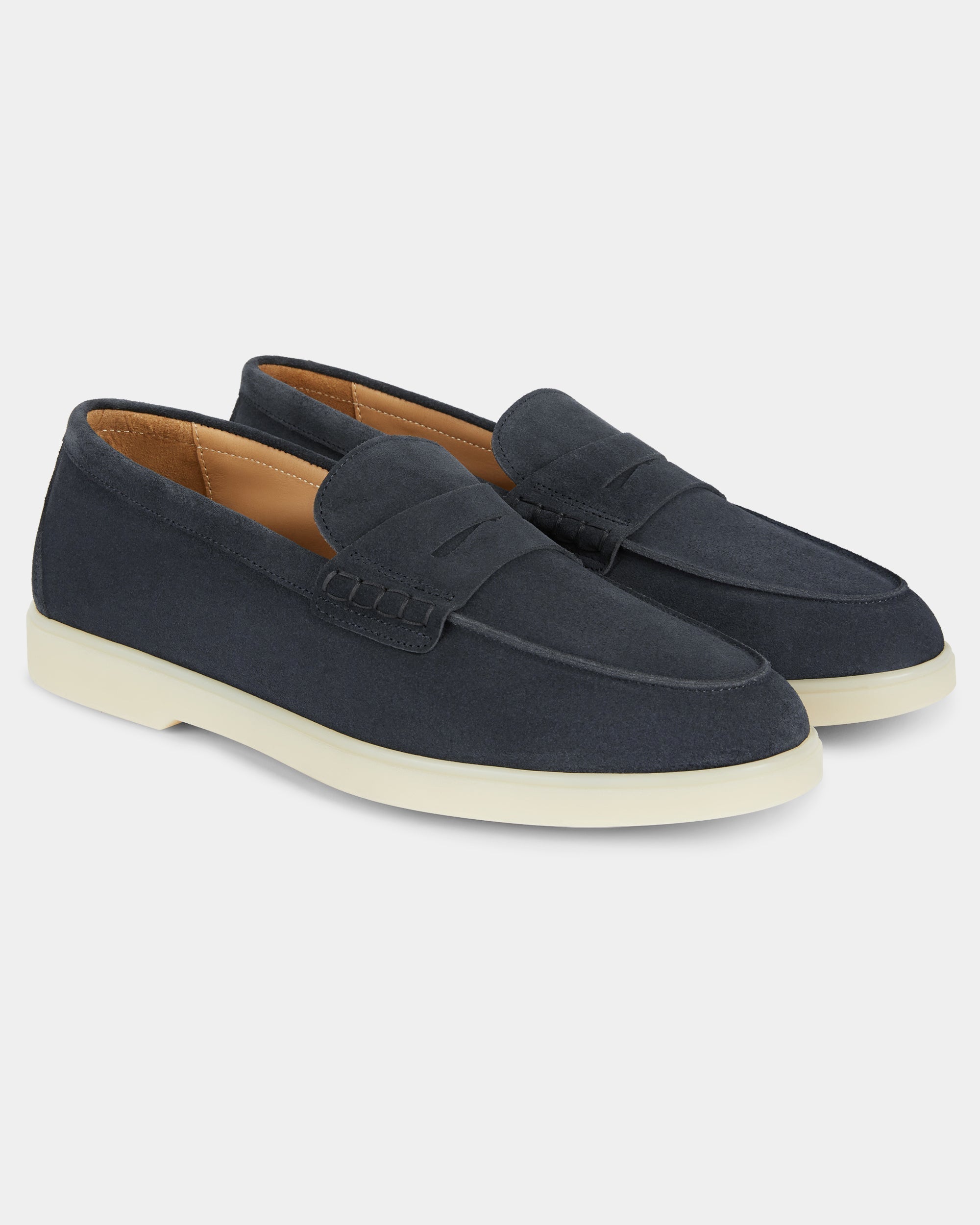 Vellano Ashmere Suede Loafers in Blue