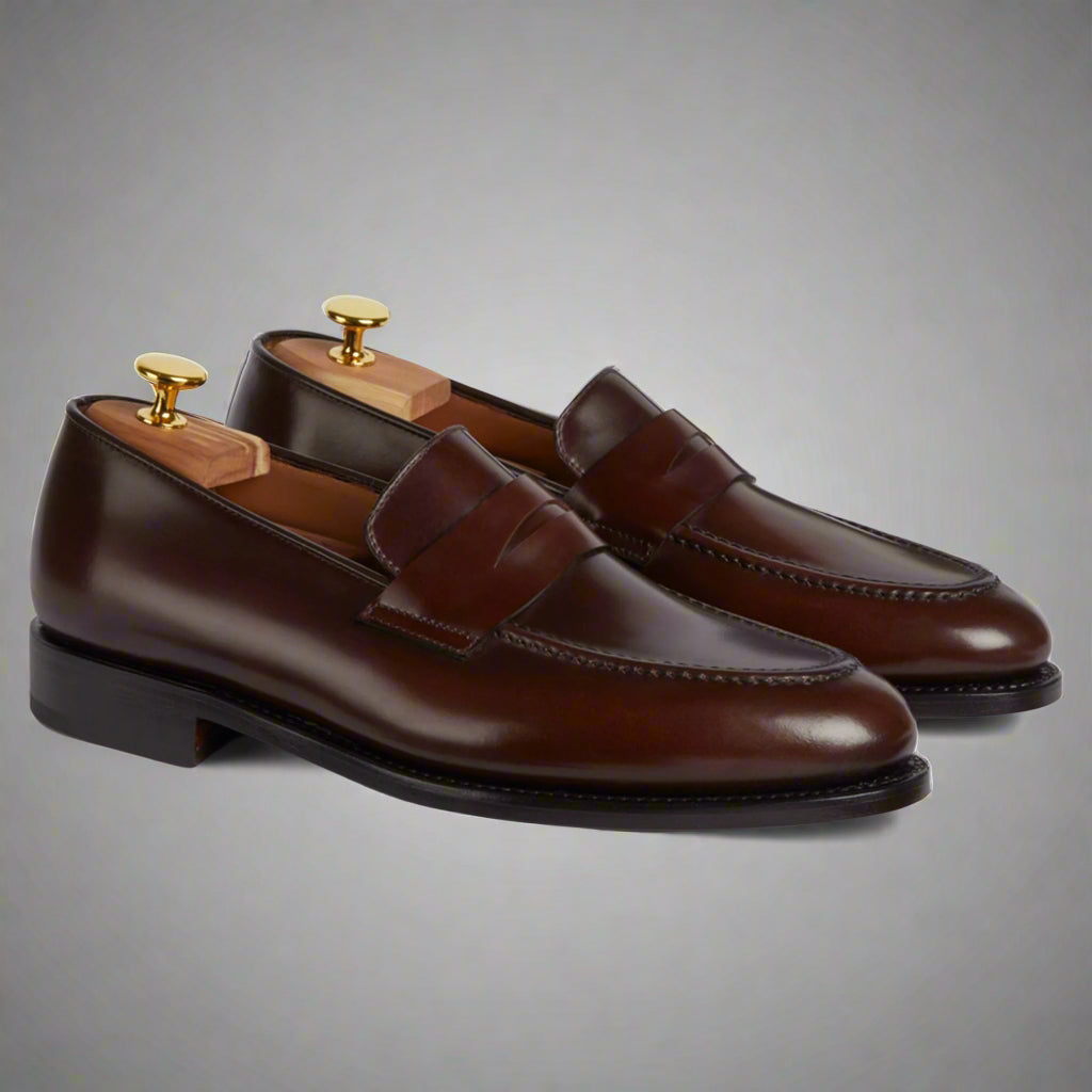 Vellano Eldwyne Dark Brown Cordovan Tapered Loafers