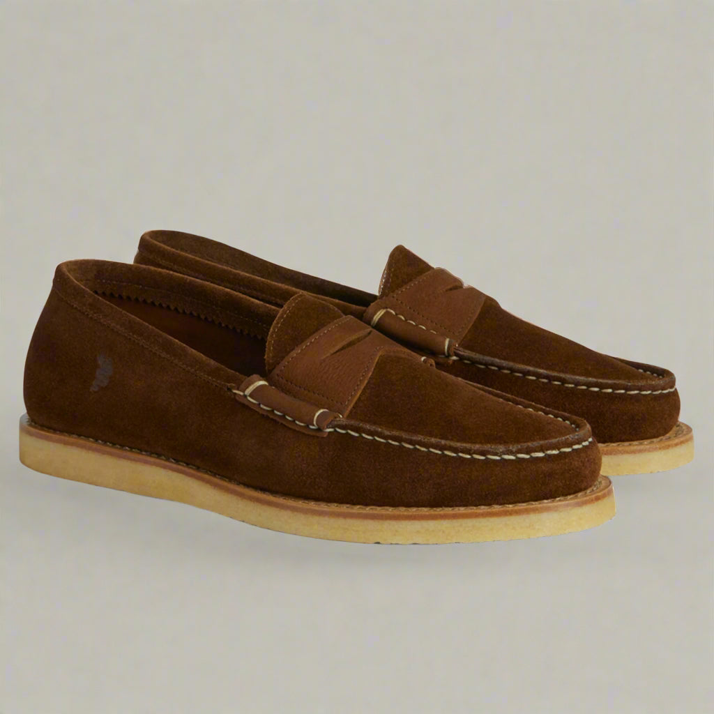 Vellano Brown Suede Loafers