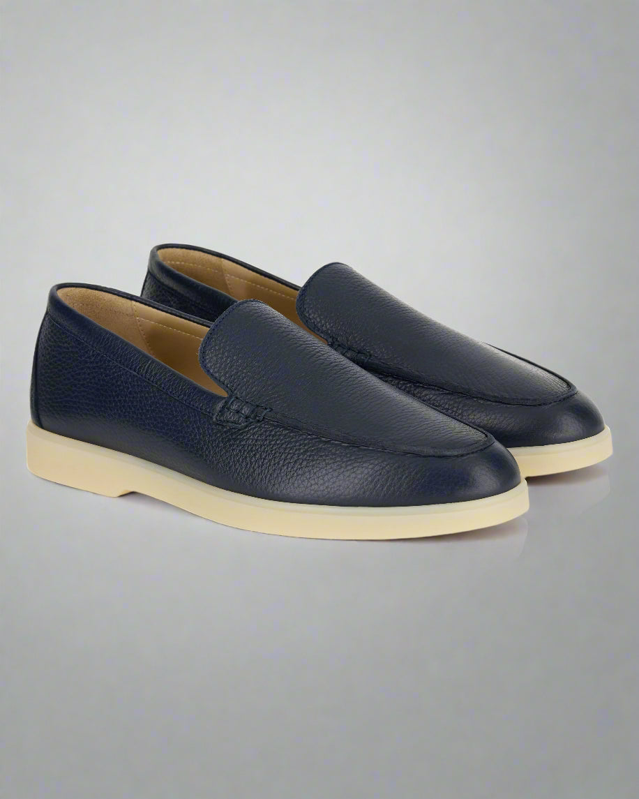 Vellano Calbridge Deer Leather Loafers in Blue