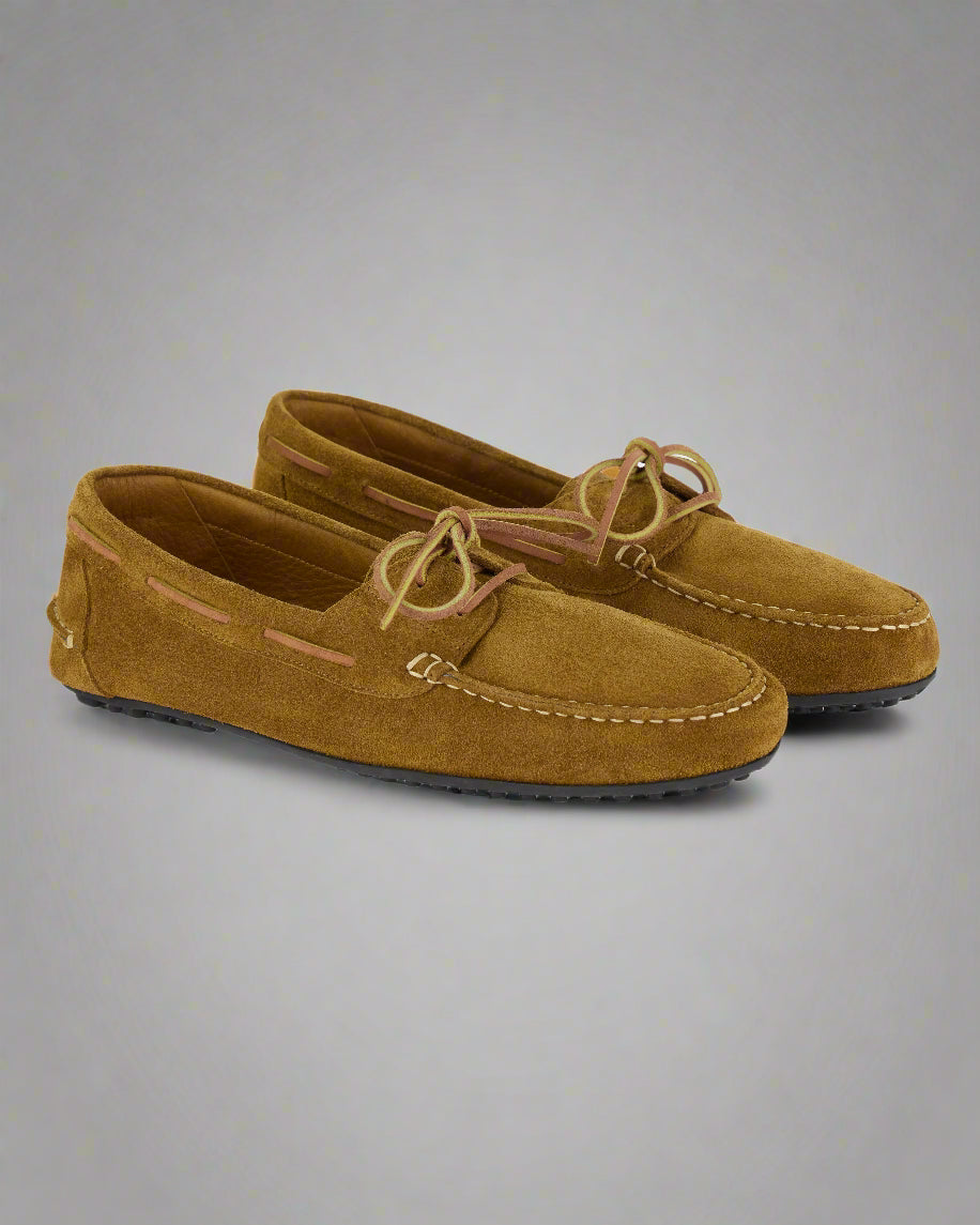 Vellano Branlow Suede Moccasins in Beige