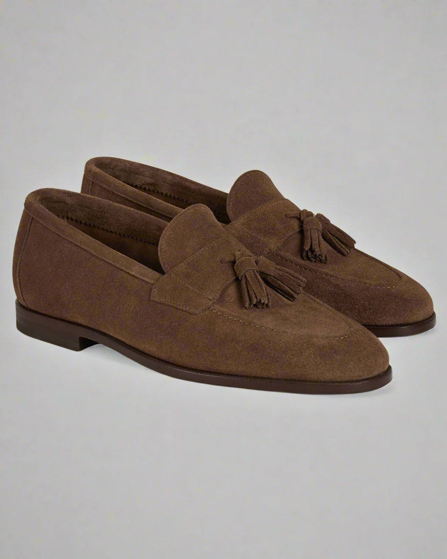 Vellano Straccadent Bark Brown Suede Loafers