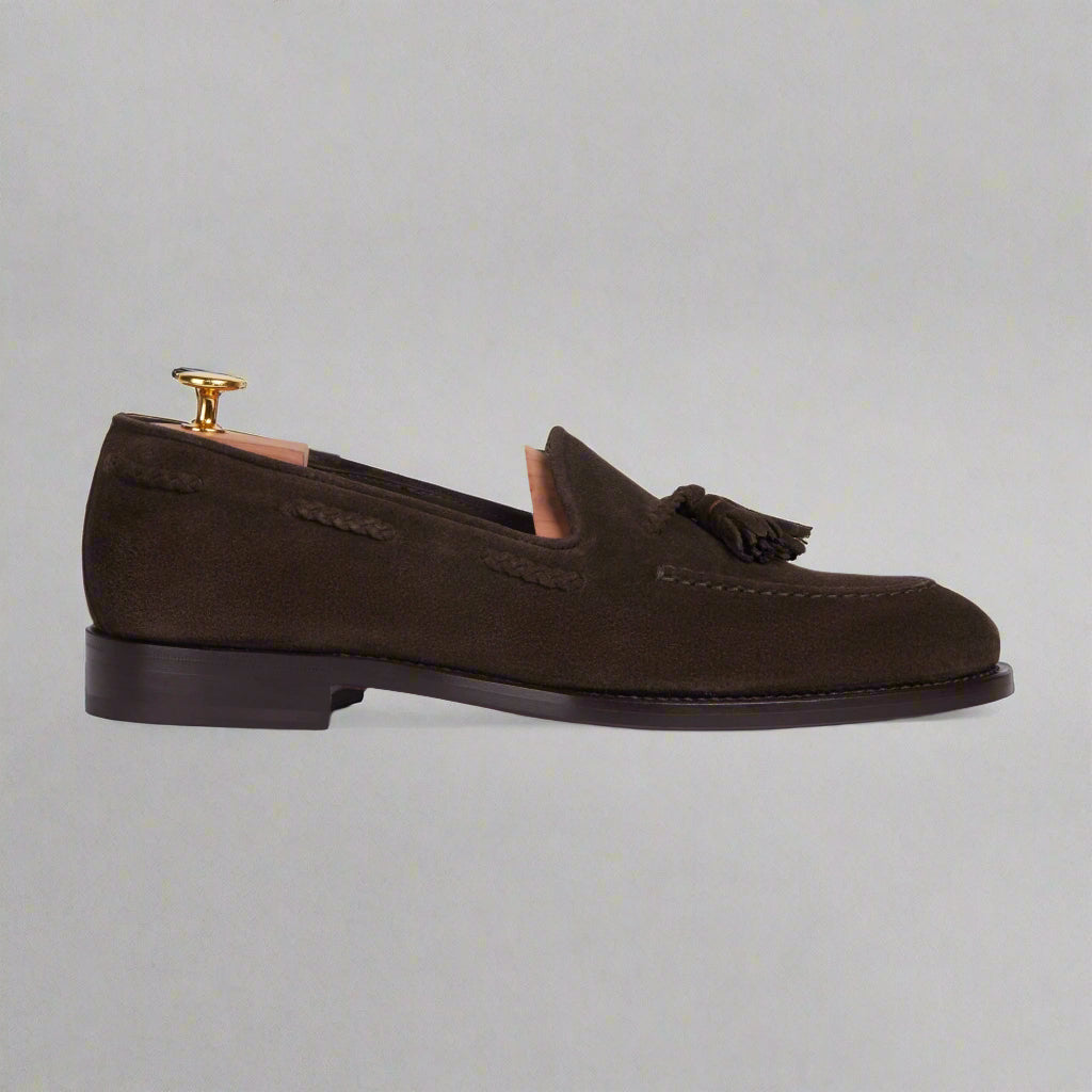 Vellano Ashmoor Dark Brown Suede Loafers