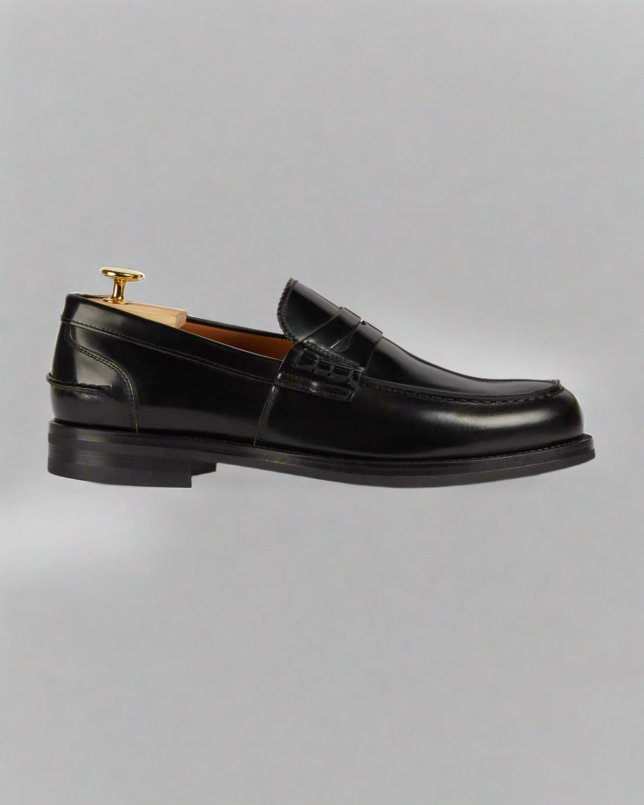 Vellano Harrowmere Heritage Black Penny Loafers
