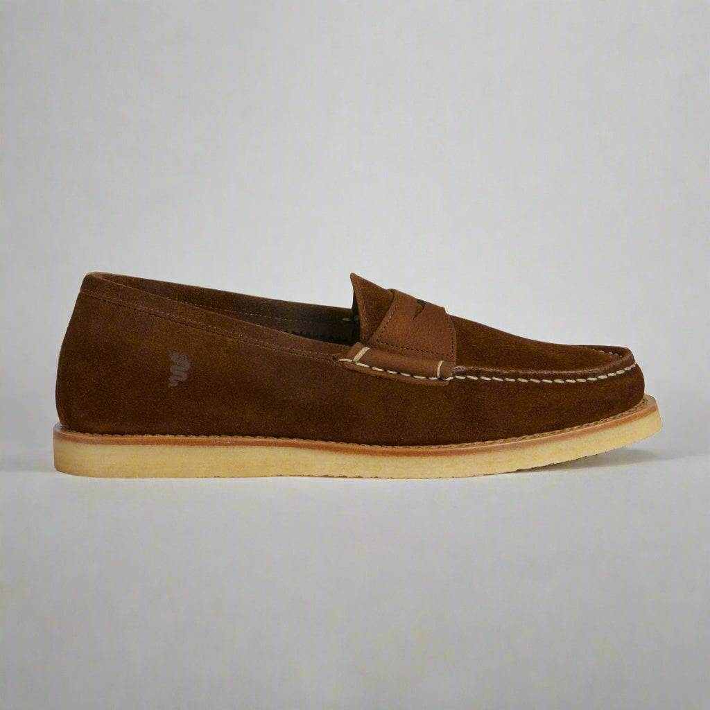 Vellano Brown Suede Loafers