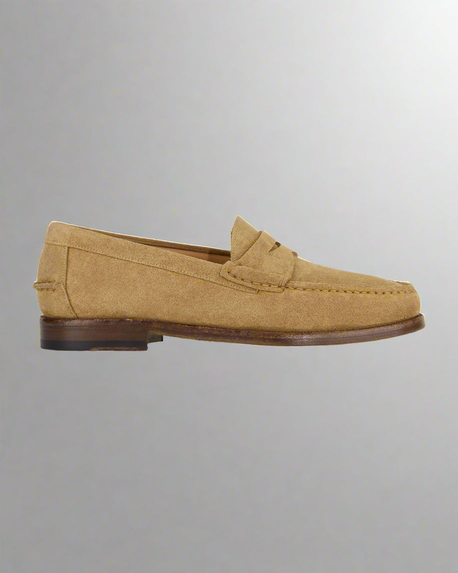 Vellano Beige Penny Loafers