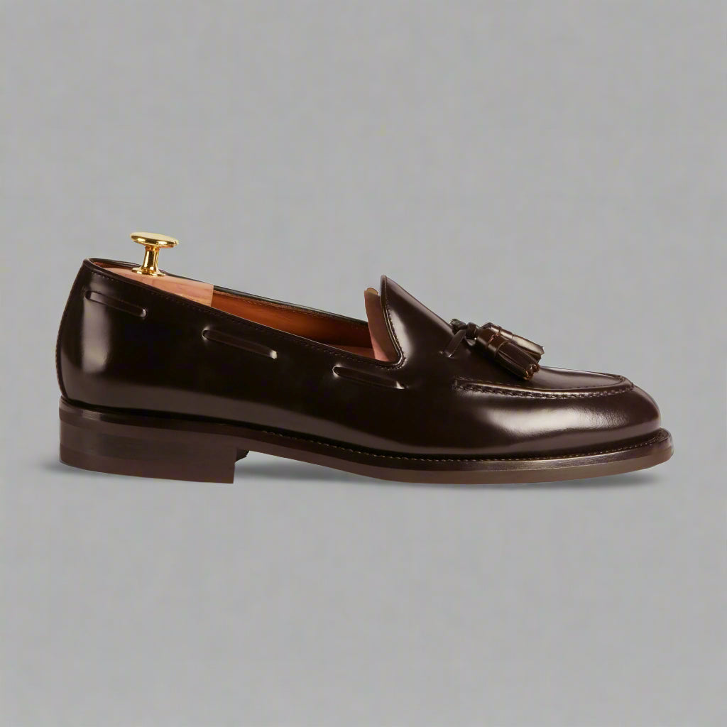 Vellano Halverton Dark Brown Abraded Tassel Loafers