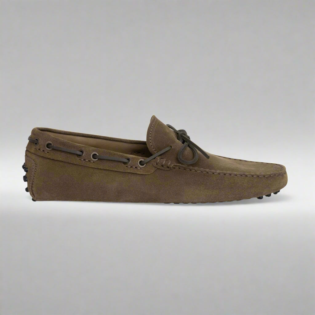 Vellano Eldwynd Waterproof Suede Moccasins in Beige