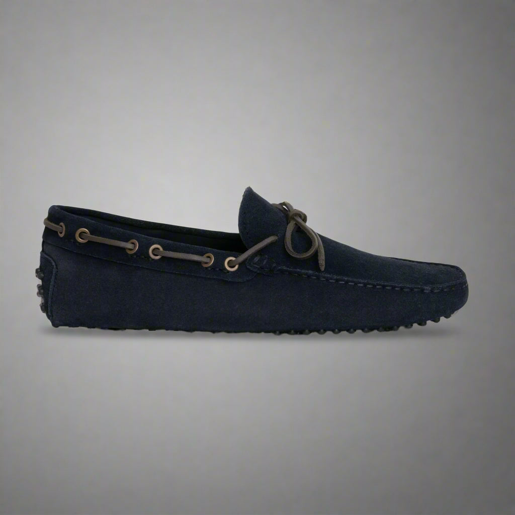 Vellano Eldwynd Two Tone Waterproof Suede Moccasins in Blue