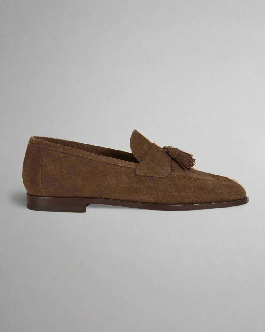 Vellano Straccadent Bark Brown Suede Loafers