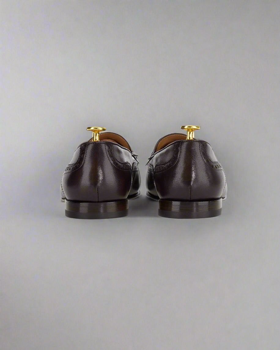 Vellano Deep Brown Tassel Loafers