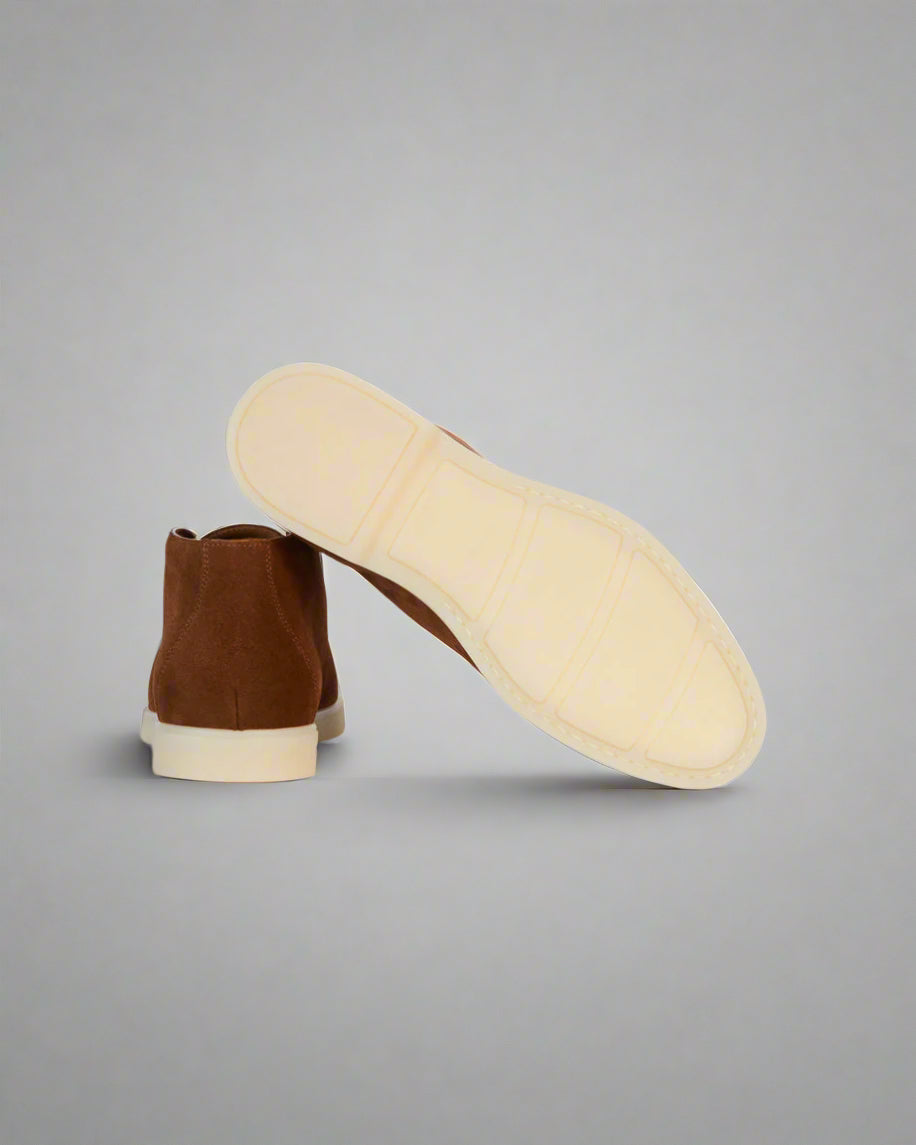 Vellano Brown Suede Loafers