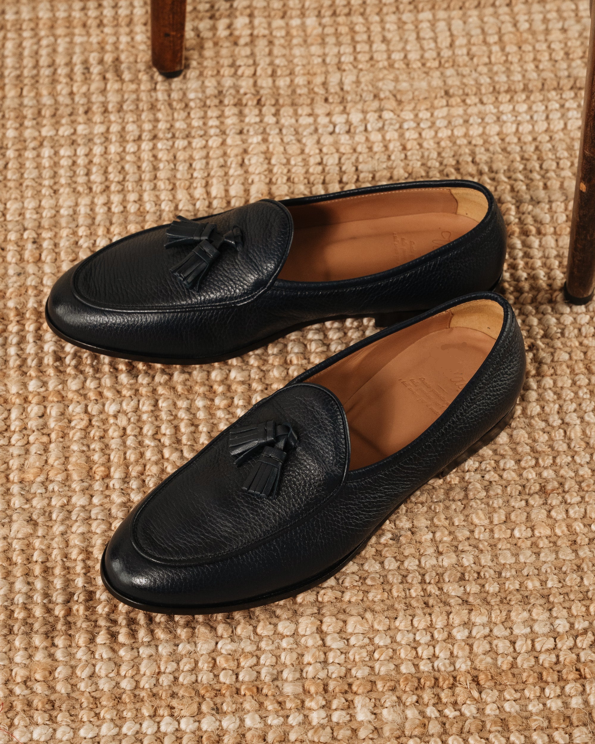 Vellano Classic Brown Leather Tassel Loafers