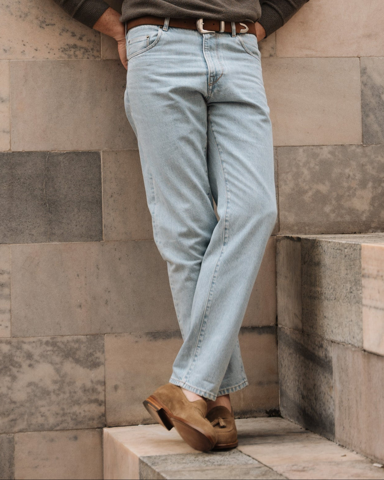 Vellano Halverton Sand Beige Suede Tassel Loafers