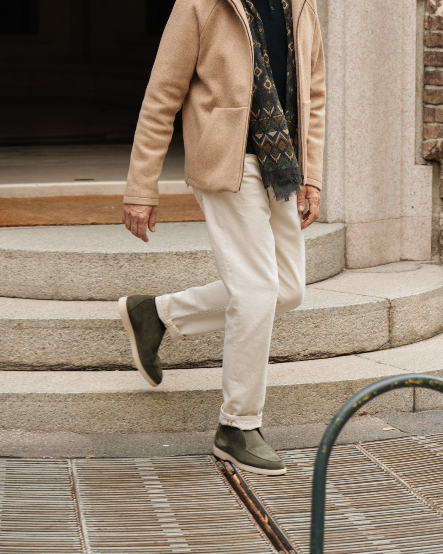 Vellano Bramleigh Green Suede Loafers