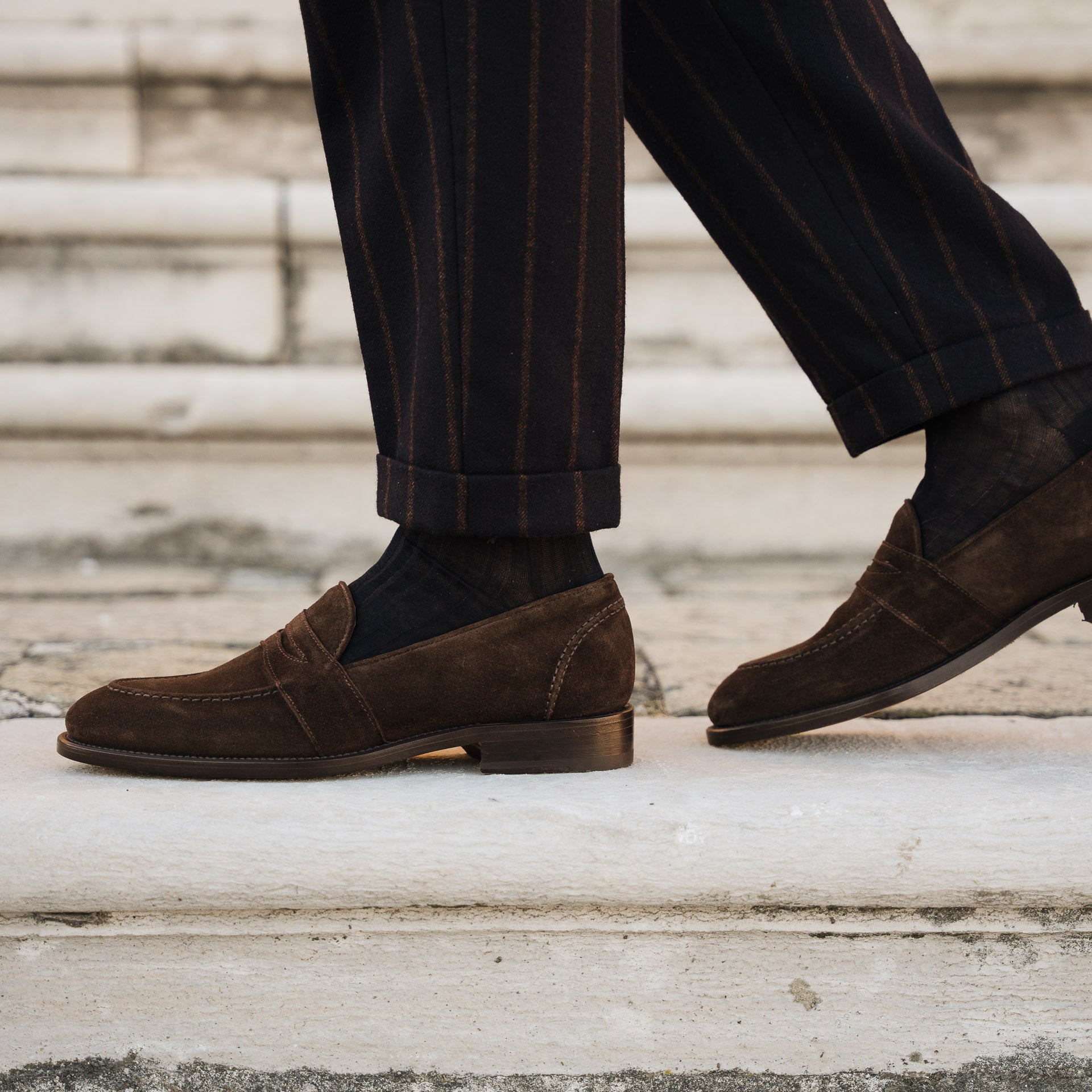 Vellano Harrowmere Sentinel Dark Brown Suede Loafers