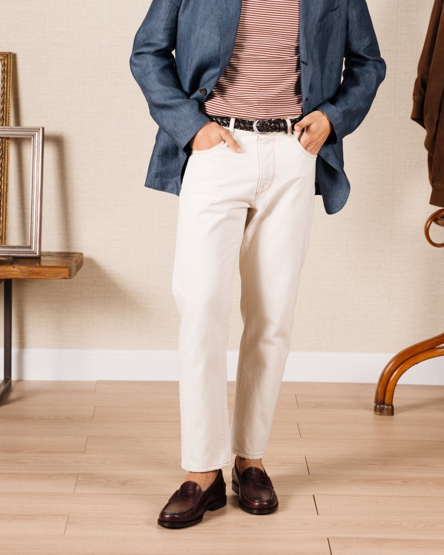 Vellano Burgundy Brown Penny Loafers