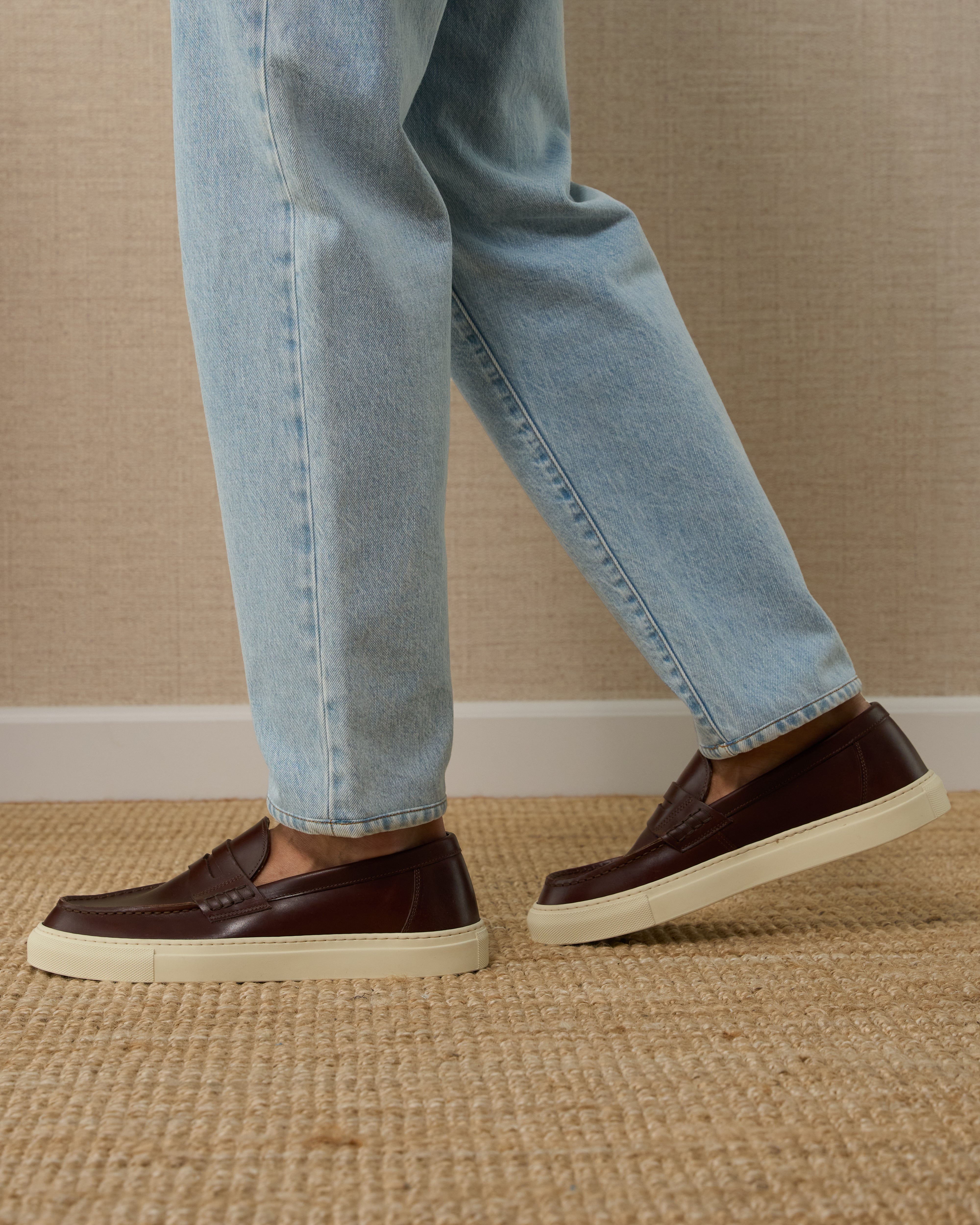 Vellano Scruscion Leather Loafers in Dark Brown