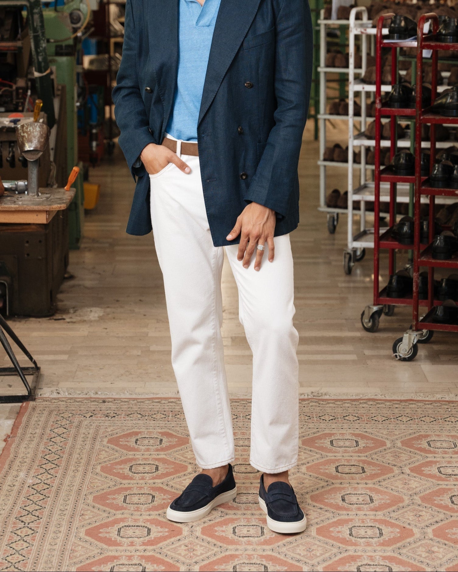 Vellano Marlewyn Suede Loafers in Blue