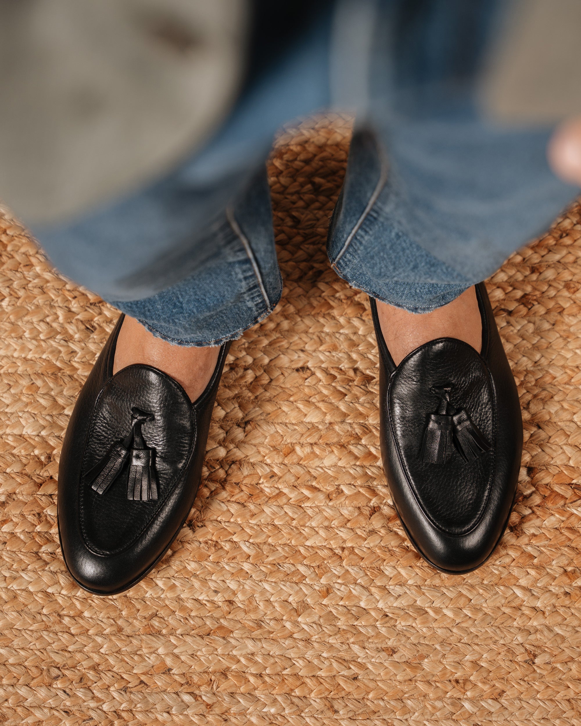 Vellano Bellagio Black Leather Loafers
