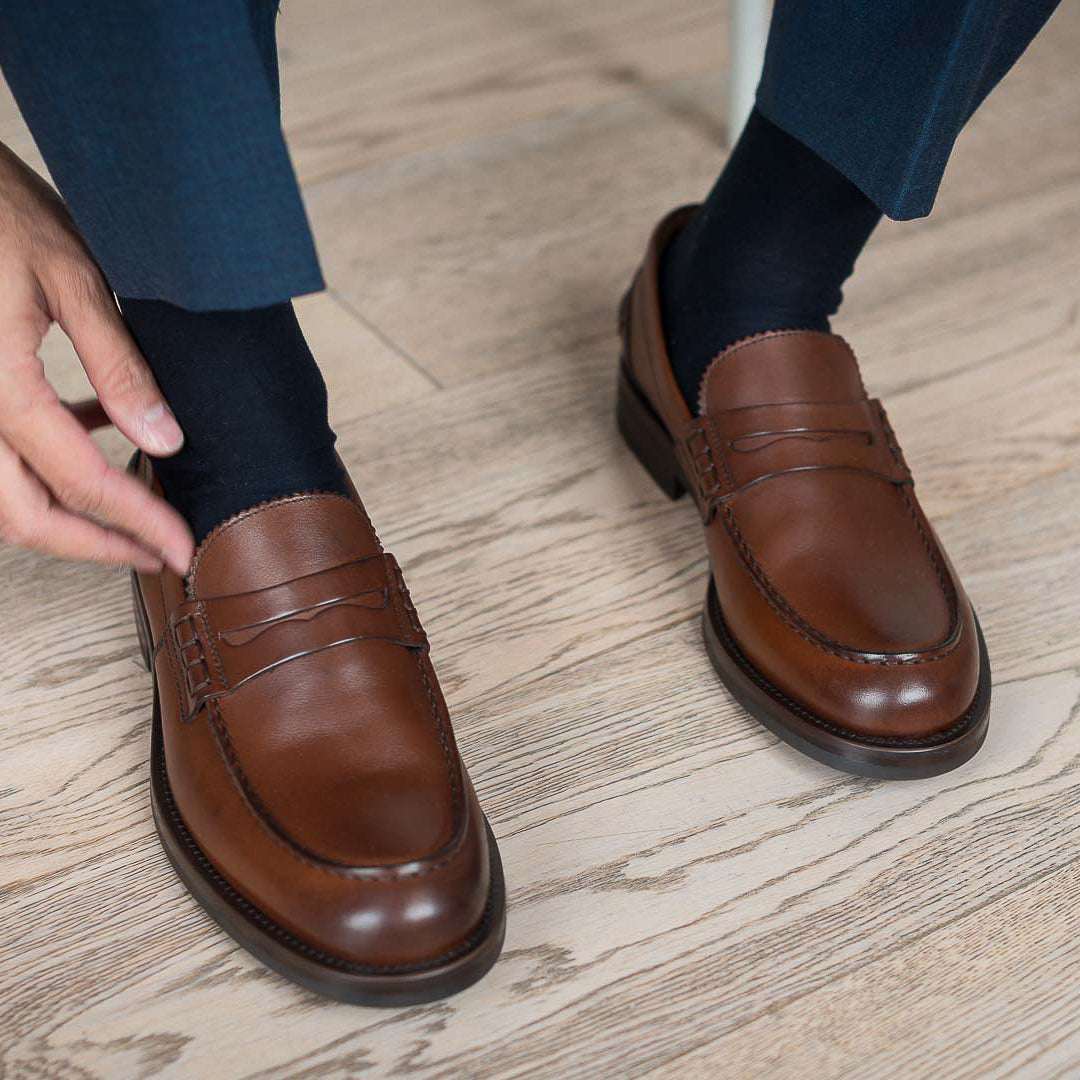 Vellano Harrowmere Heritage Penny Loafers Brown
