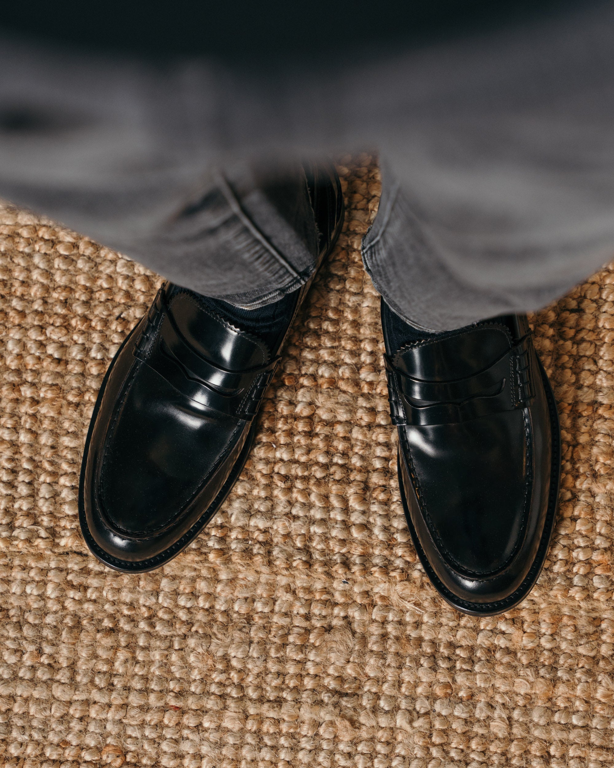Vellano Harrowmere Heritage Black Penny Loafers
