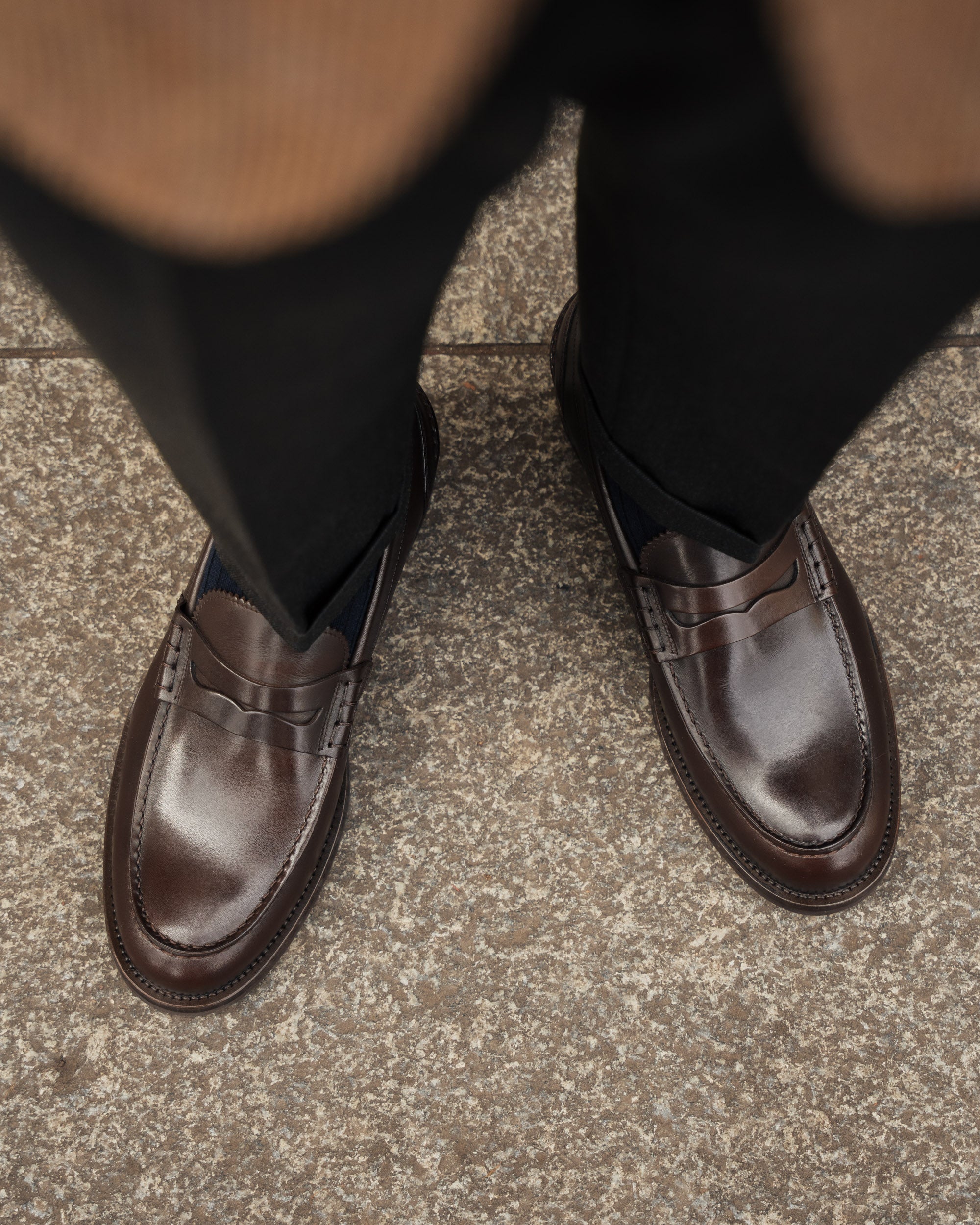 Vellano Harrowmere Heritage Penny Loafers – Dark Brown