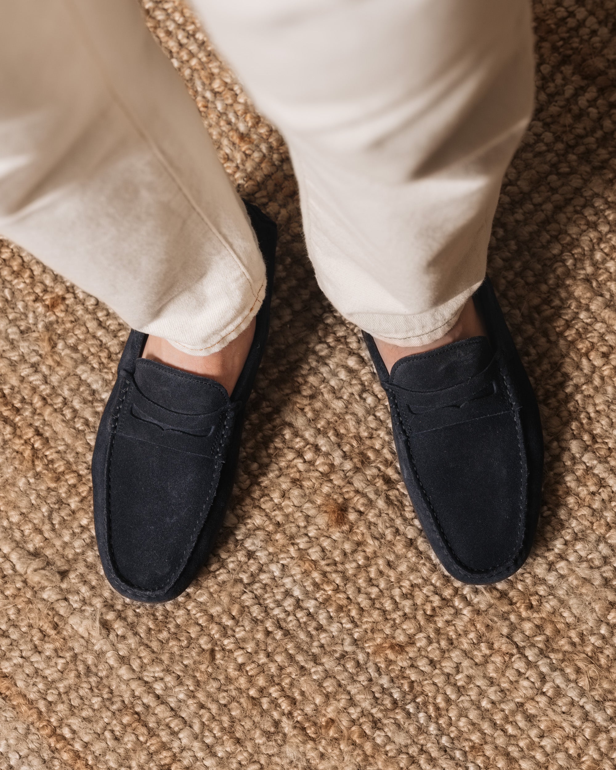 Vellano Eldwynd Blue Suede Moccasins