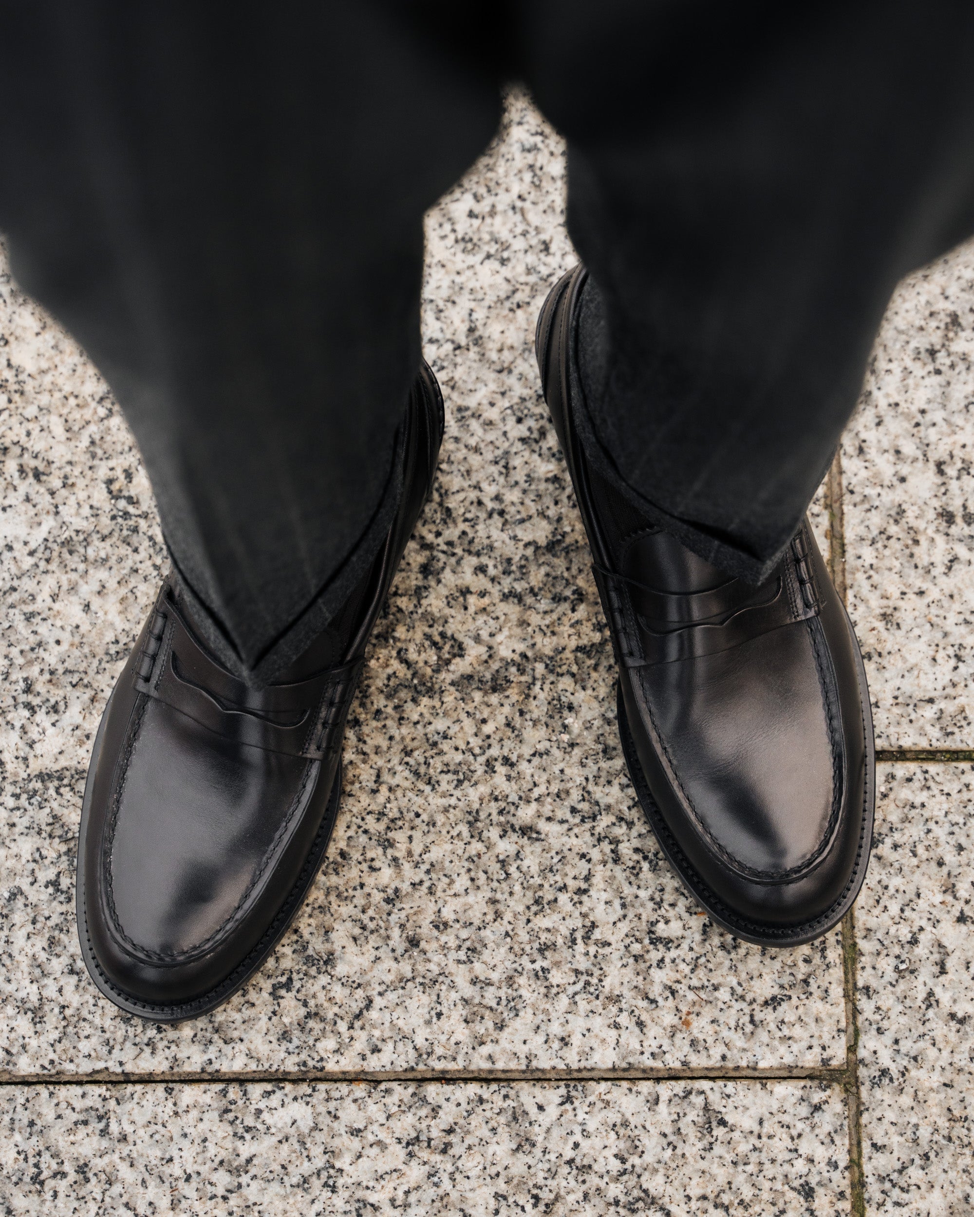 Vellano Harrowmere Black Penny Loafers
