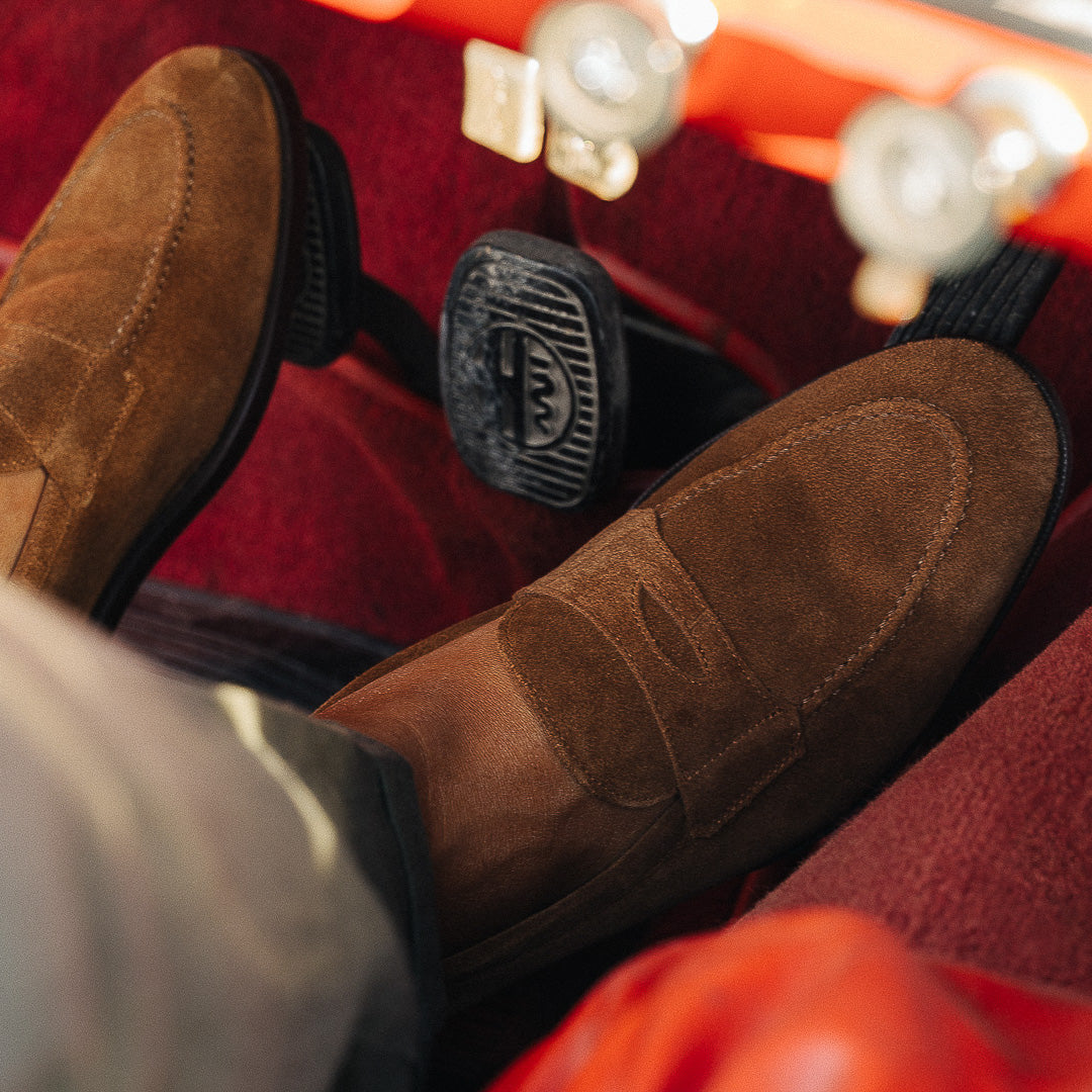 Vellano Pattee Tobacco Suede Loafers