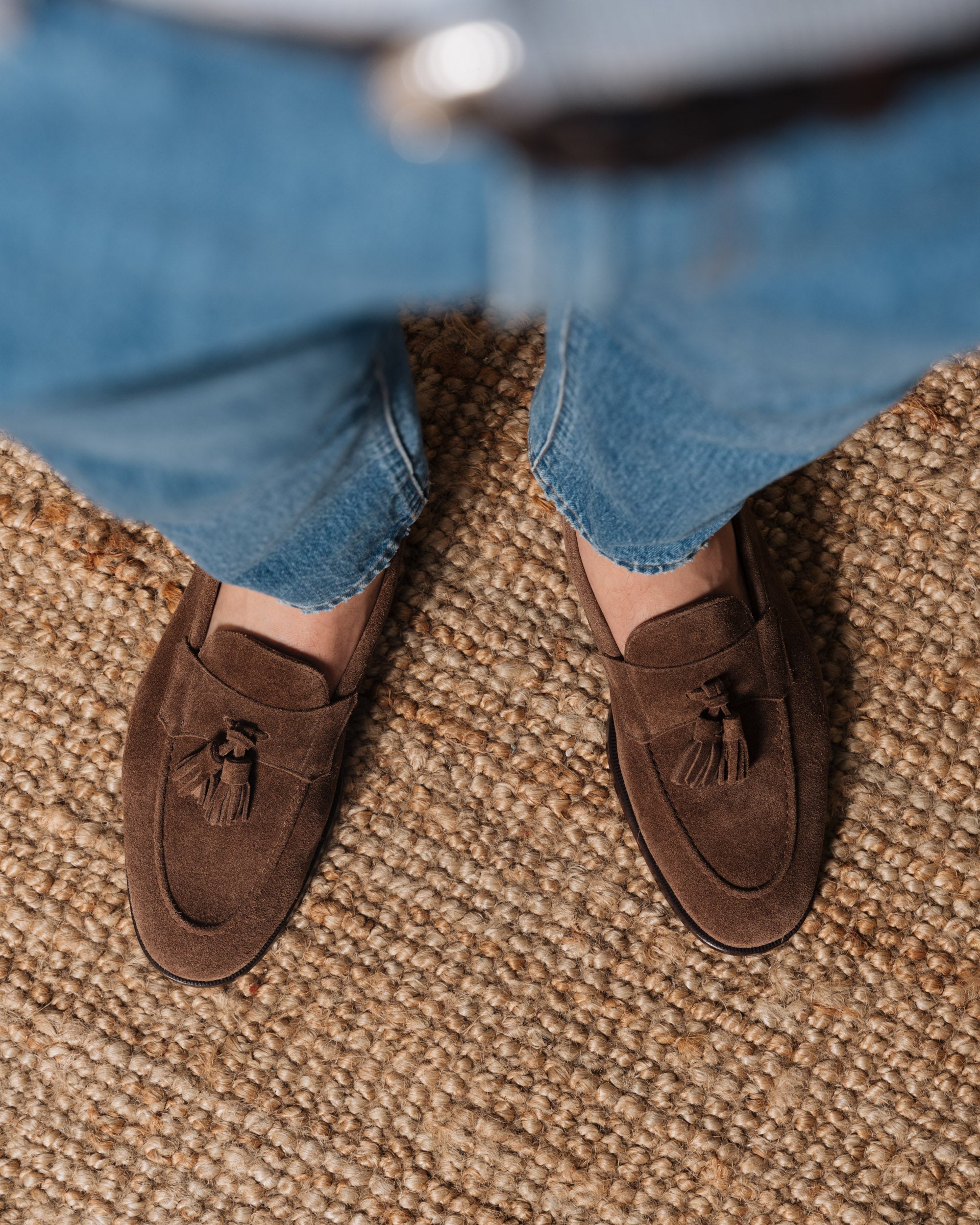 Vellano Straccadent Bark Brown Suede Loafers