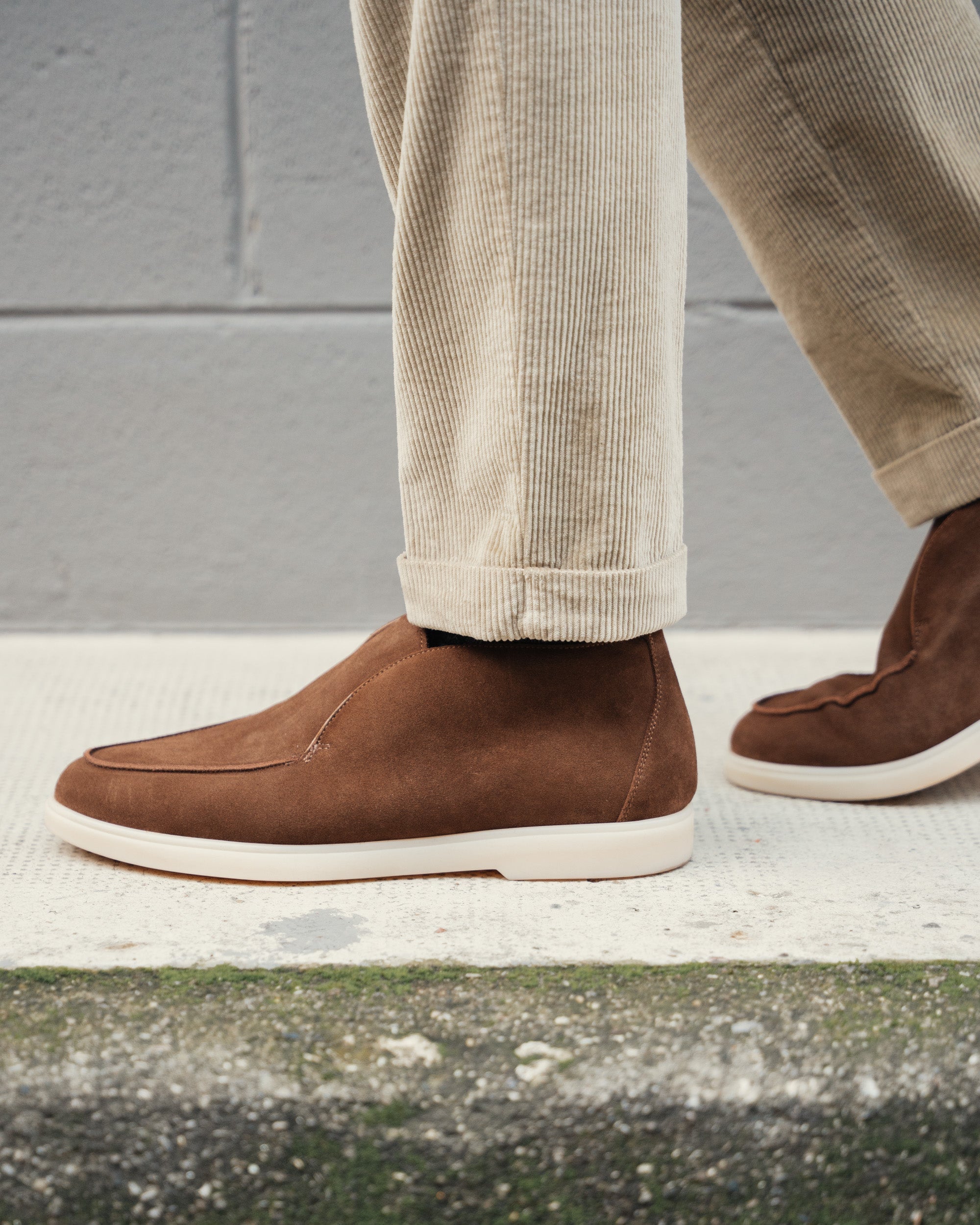 Vellano Brown Suede Loafers