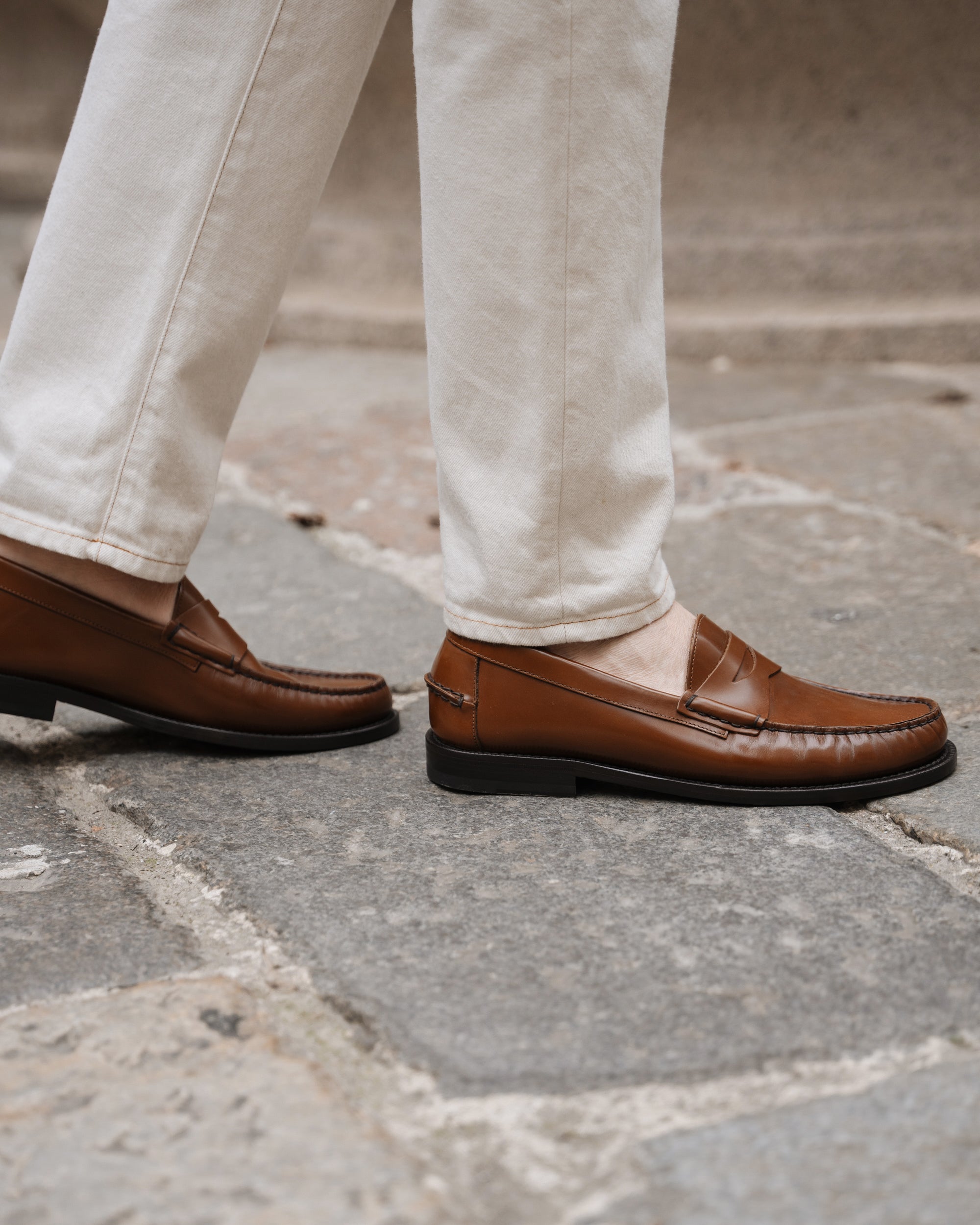 Vellano Cognac Penny Loafers