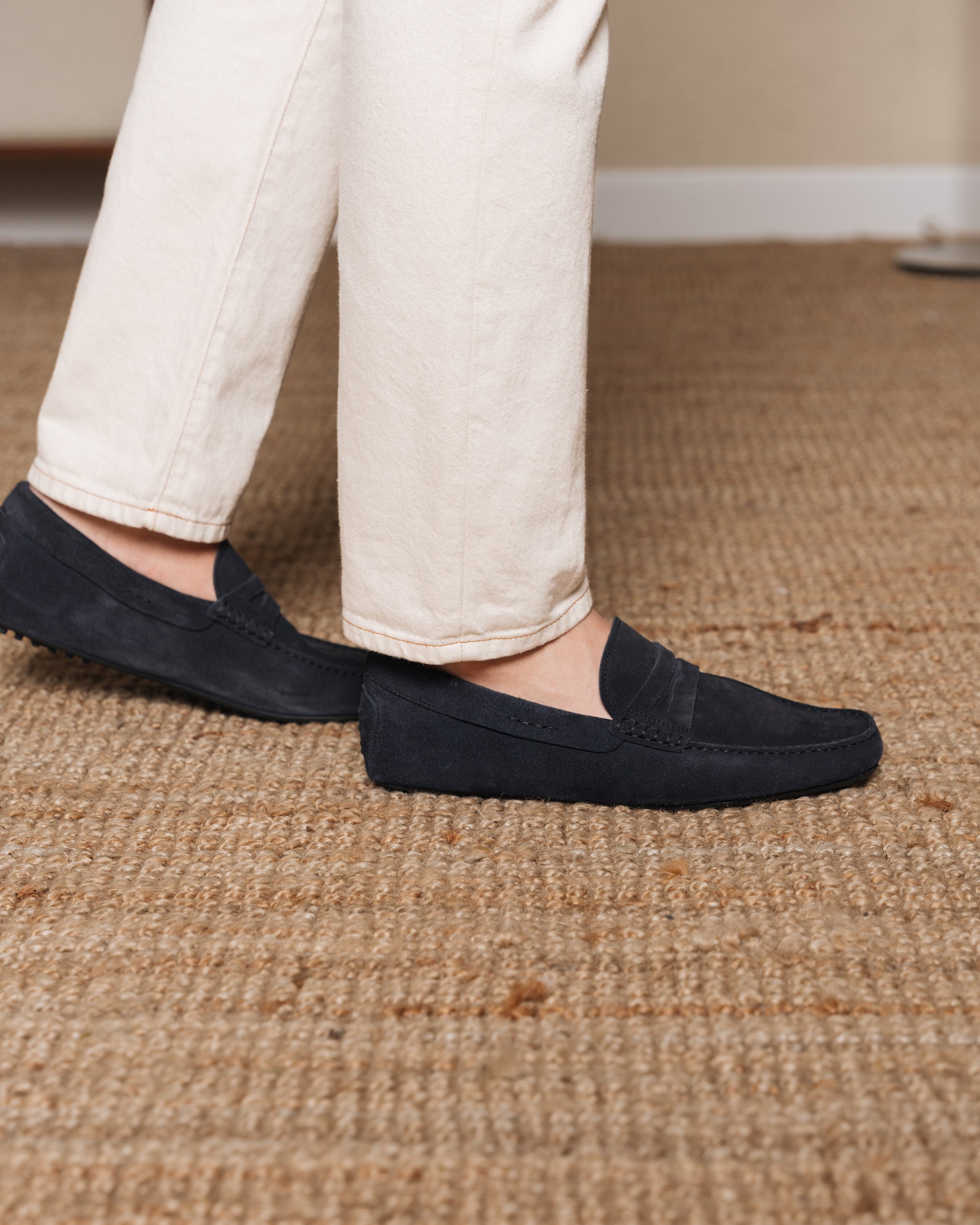 Vellano Eldwynd Blue Suede Moccasins