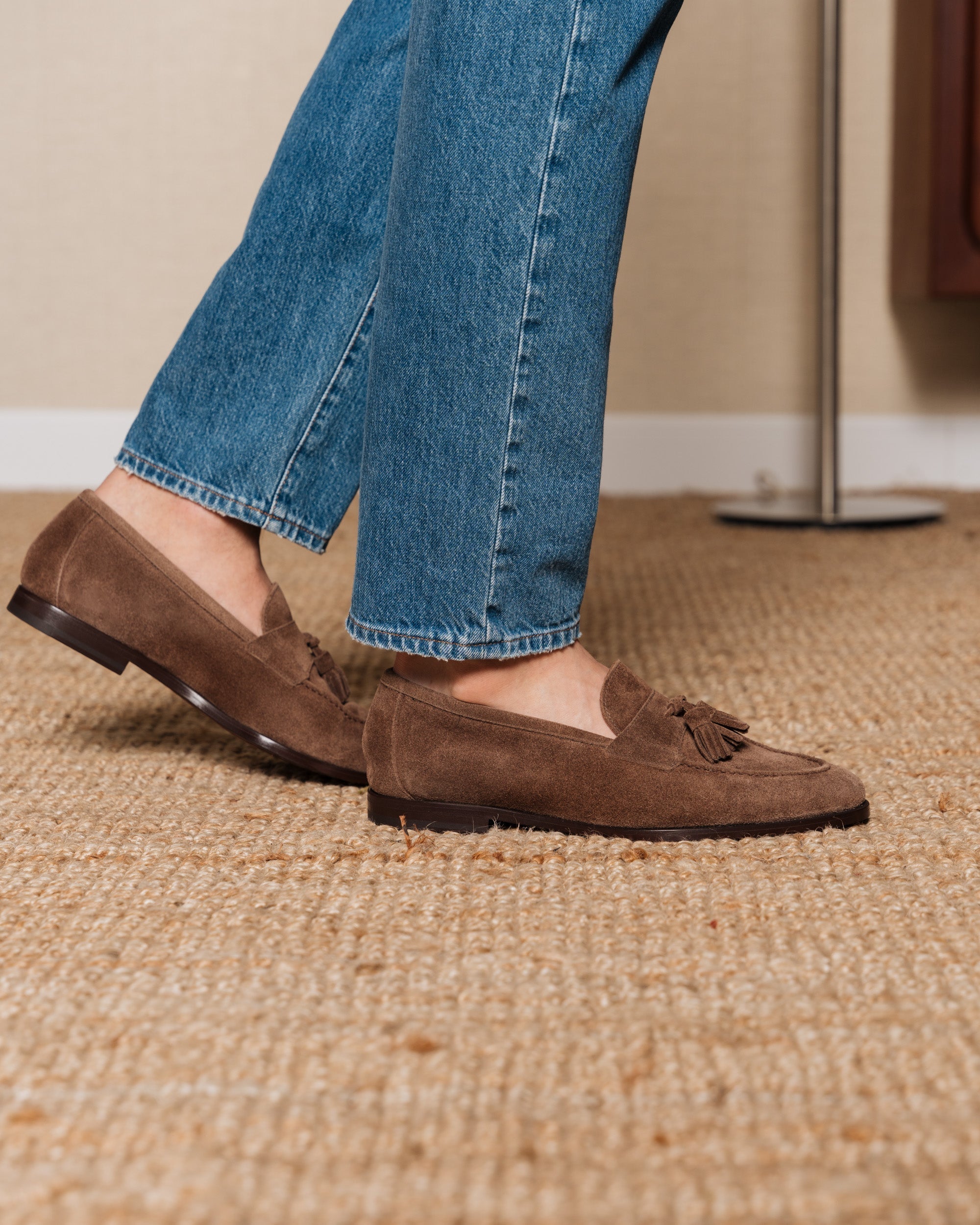 Vellano Straccadent Bark Brown Suede Loafers