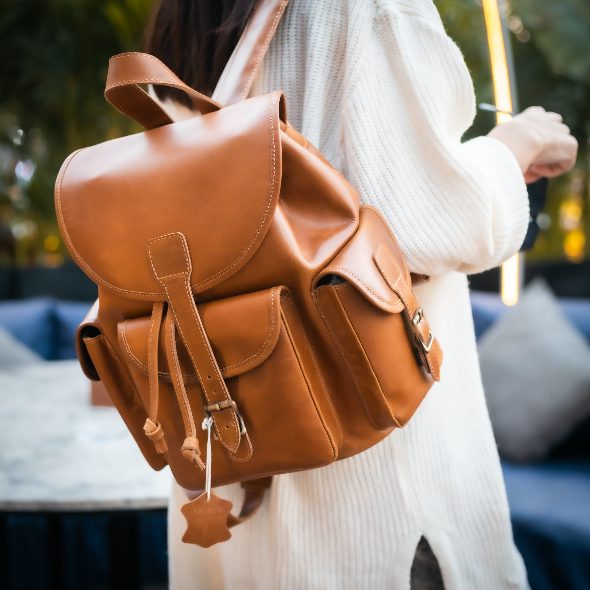 Vellano LedgePort Flap Over Leather Utility Bag with Everyday Style